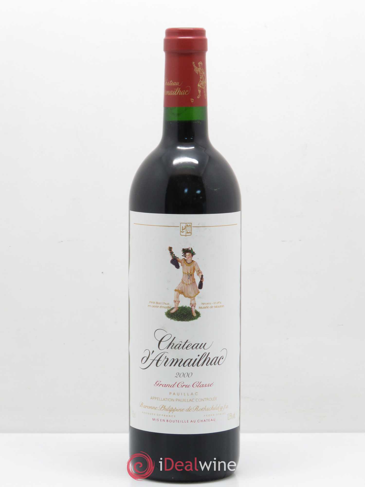 Château d' Armailhac - Mouton Baron(ne) Philippe 5ème Grand Cru Classé 2000 - Lot de 1 bouteille - 0