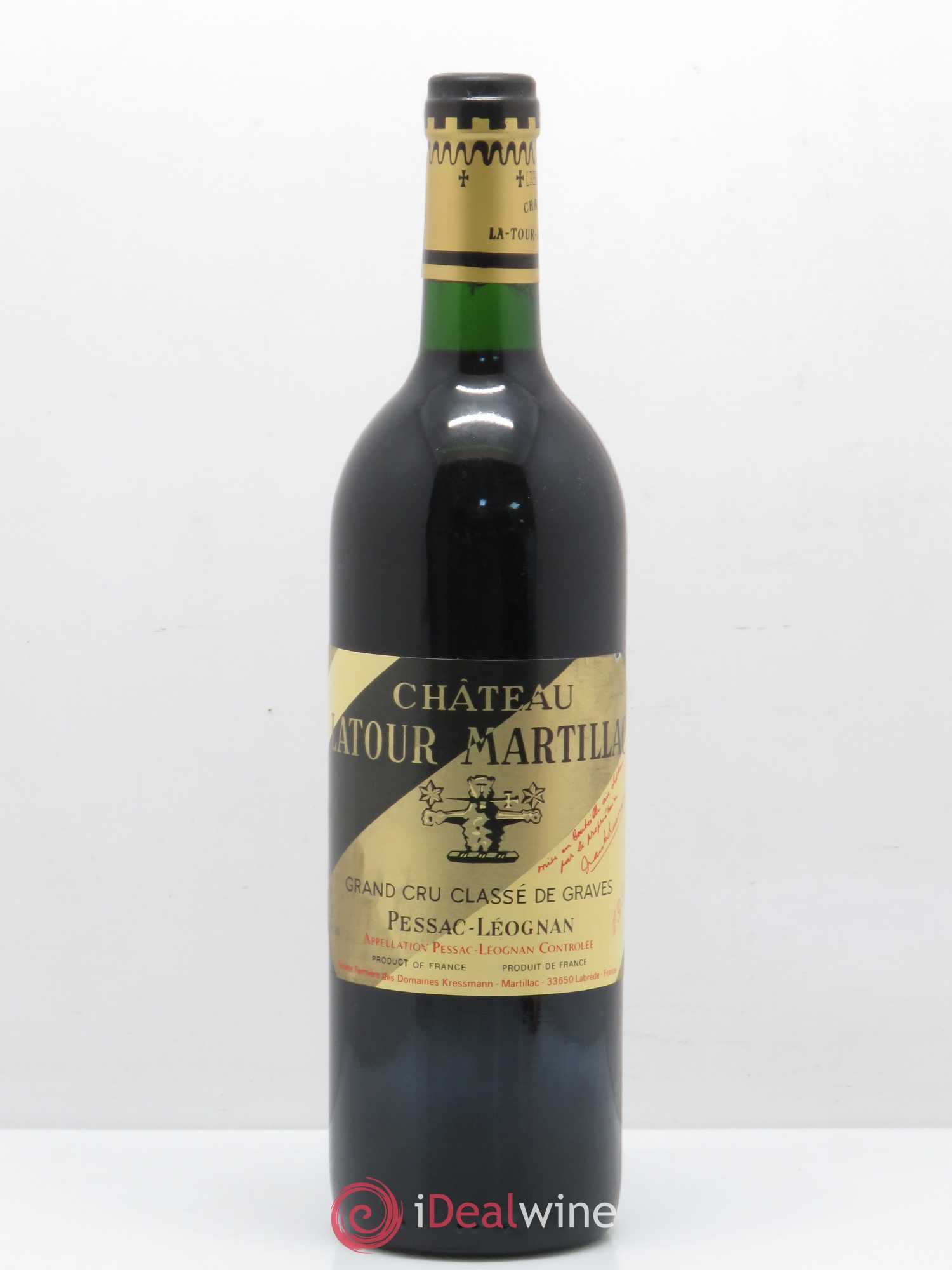 Château Latour-Martillac Cru Classé de Graves 1990 - Lot de 1 bouteille - 0