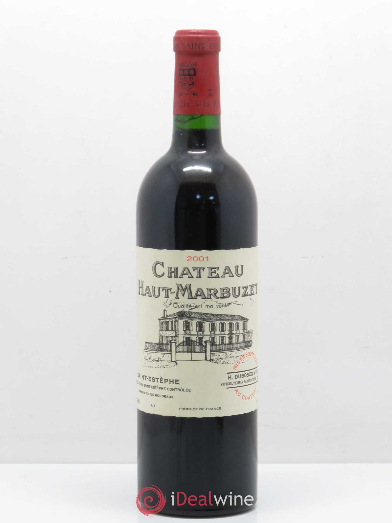 Château Haut Marbuzet 2001 - Lot de 1 bouteille - 0
