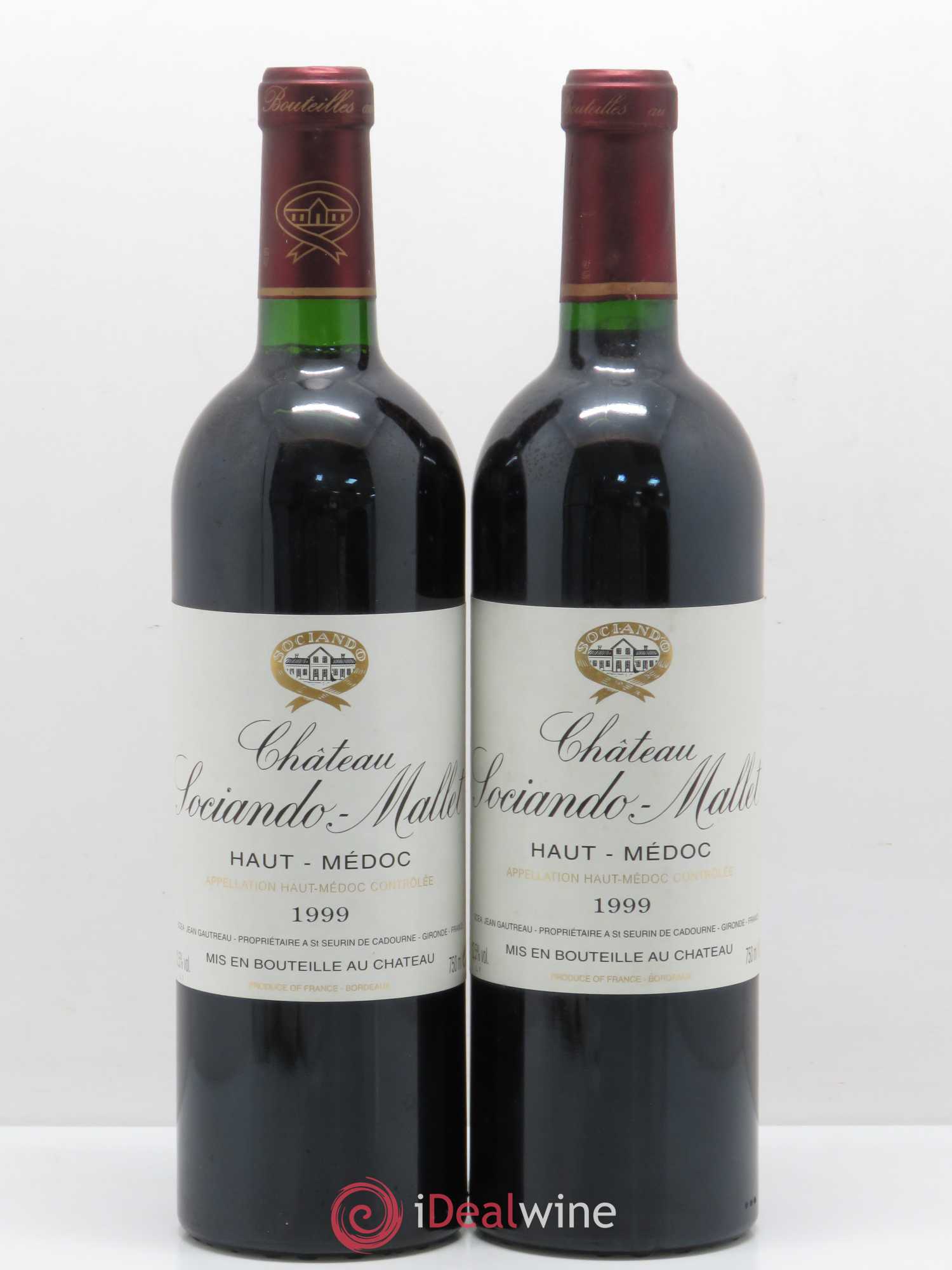 Château Sociando Mallet 1999 - Lot de 2 bouteilles - 0