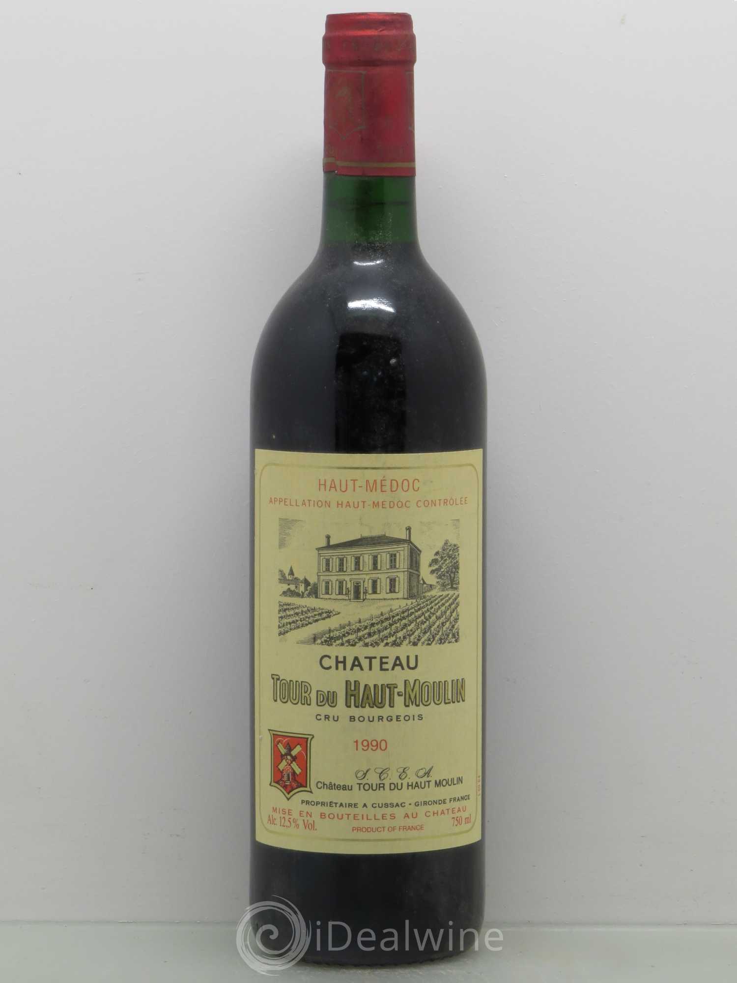 Château Tour du Haut Moulin Cru Bourgeois 1990 - Lot de 1 bouteille - 0