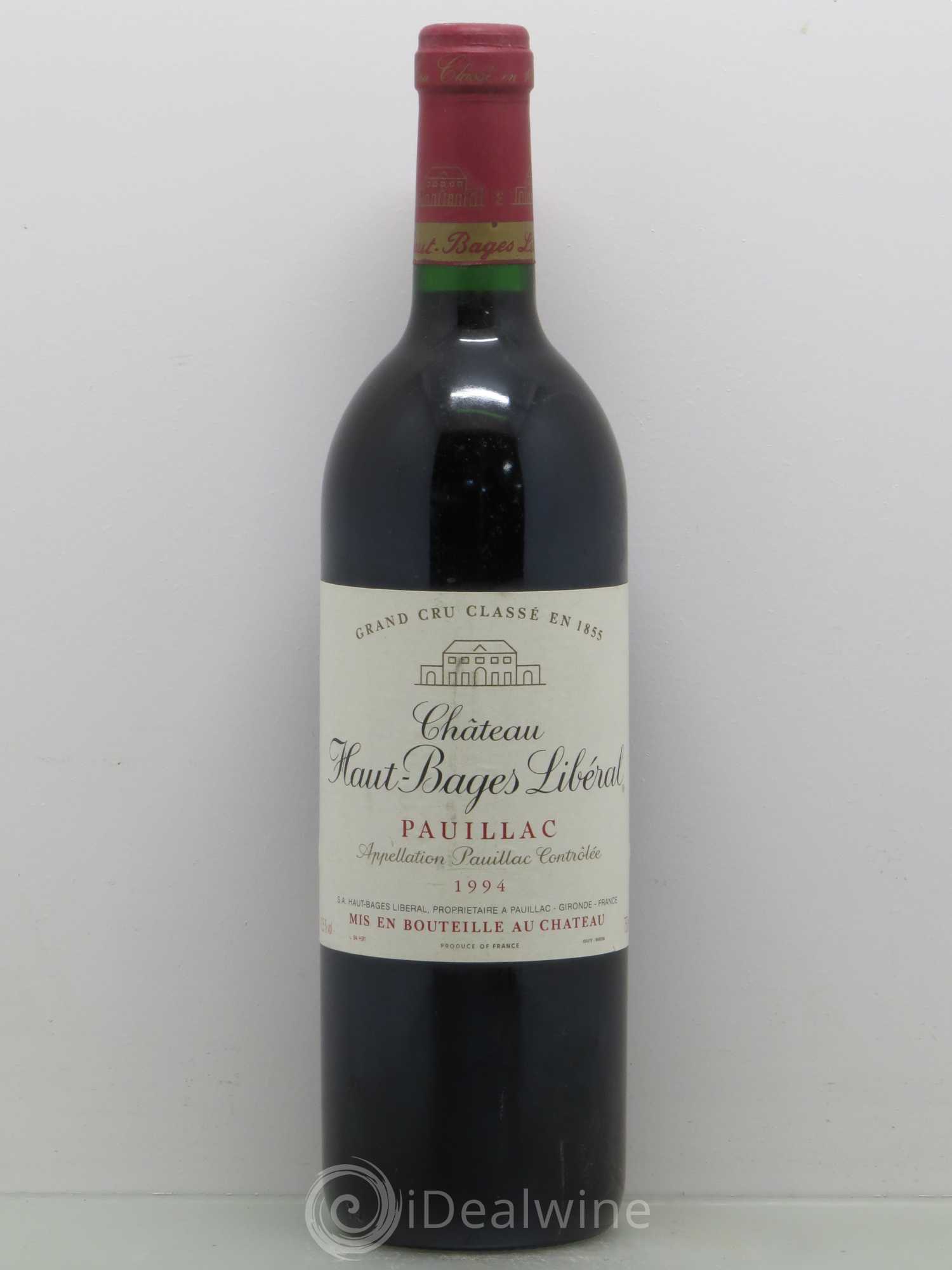 Château Haut Bages Libéral 5ème Grand Cru Classé 1994 - Lot de 1 bouteille - 0