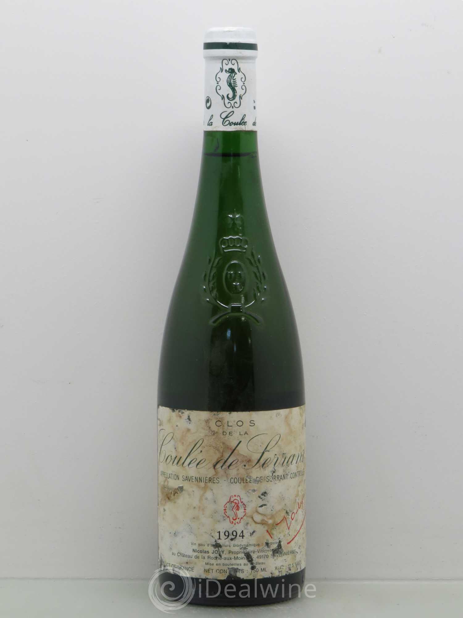 Savennières Clos de la Coulée de Serrant Vignobles de la Coulée de Serrant - Nicolas Joly 1994 - Lot de 1 bouteille - 0