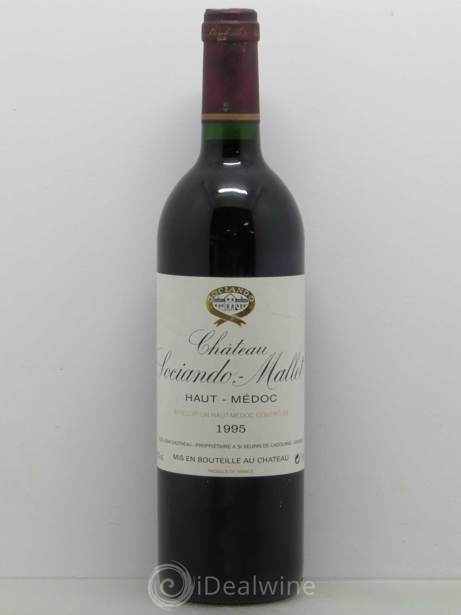Château Sociando Mallet 1995 - Lot de 1 bouteille - 0
