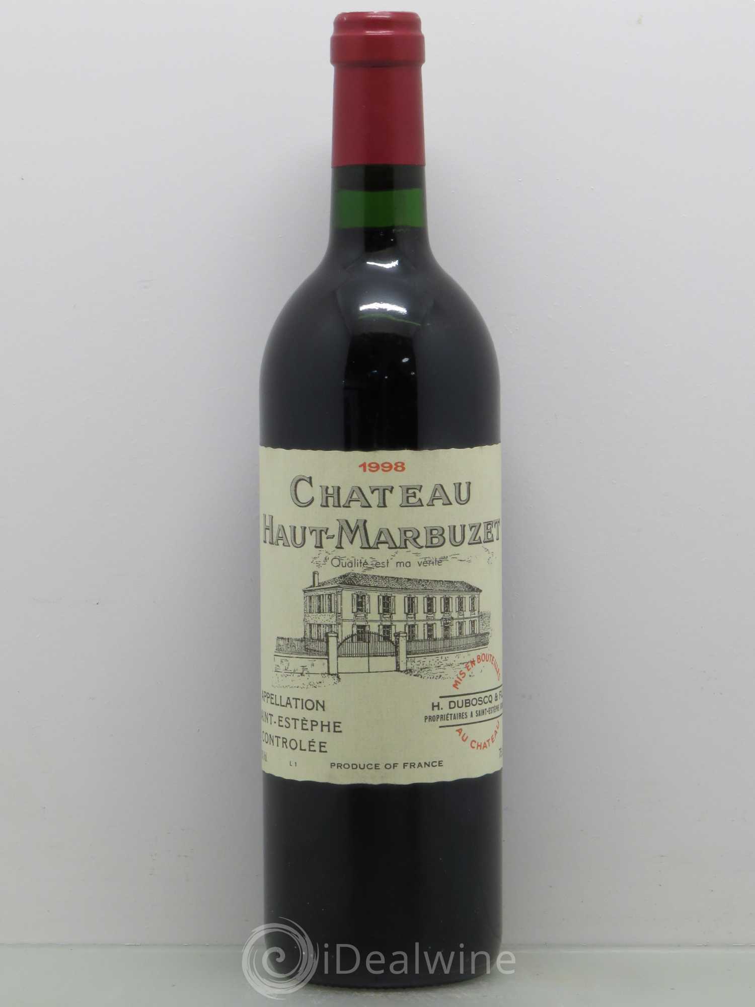 Château Haut Marbuzet 1998 - Lot de 1 bouteille - 0