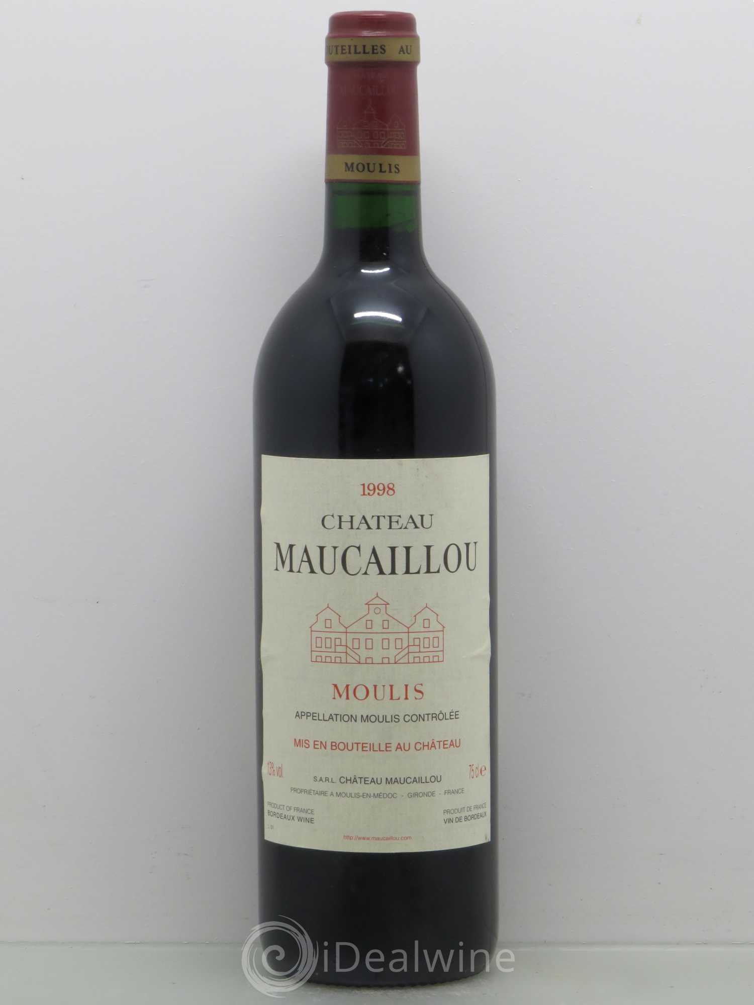 Château Maucaillou 1998 - Lot de 1 bouteille - 0