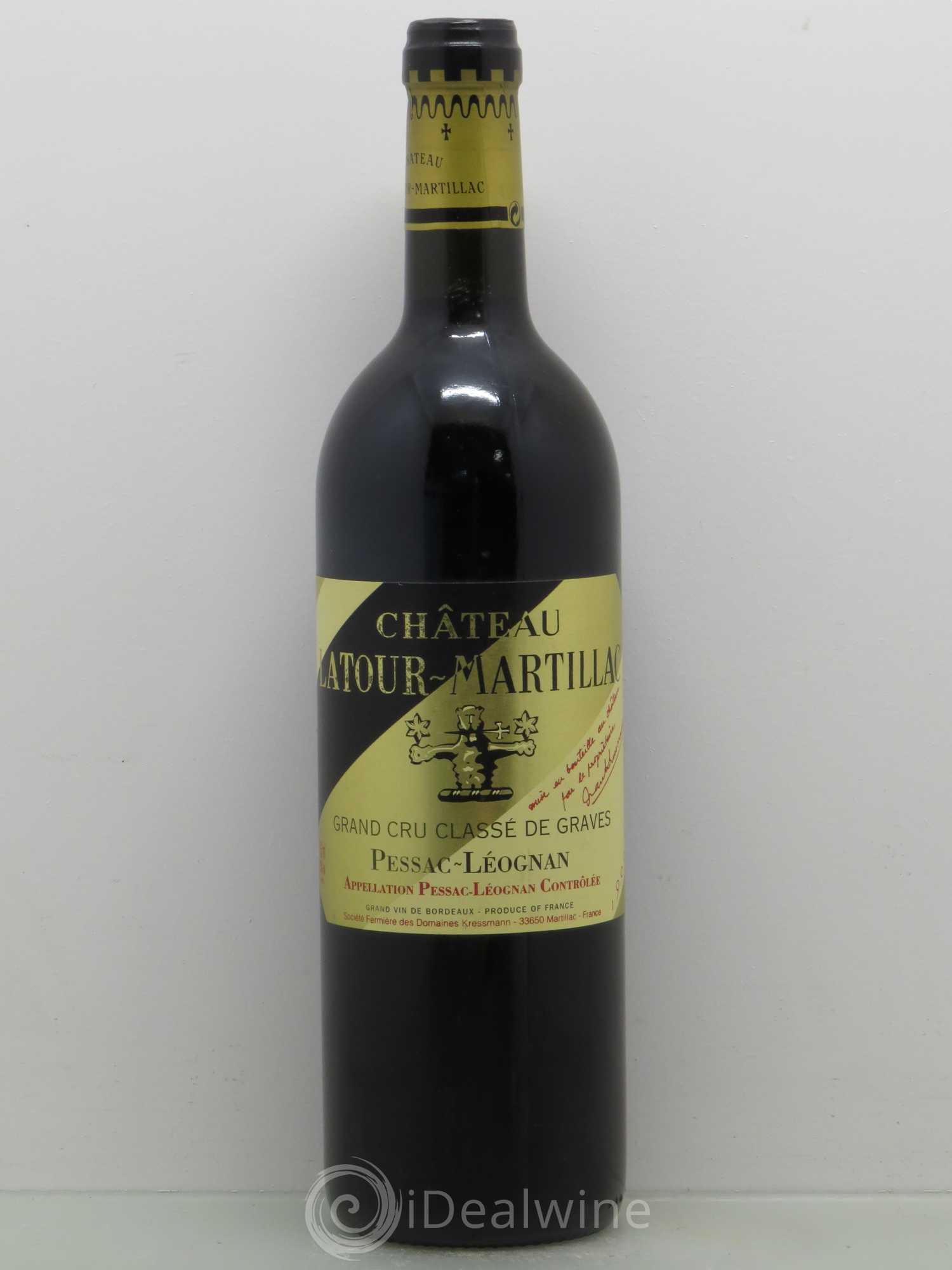 Château Latour-Martillac Cru Classé de Graves 1999 - Lot de 1 bouteille - 0