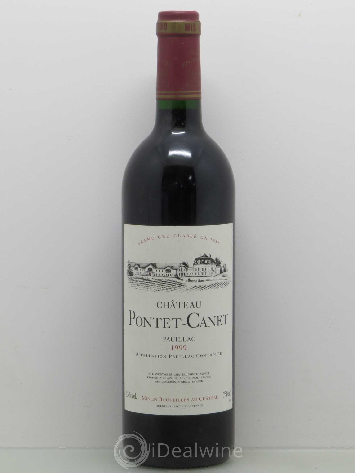 Château Pontet Canet 5ème Grand Cru Classé 1999 - Lot de 1 bouteille - 0