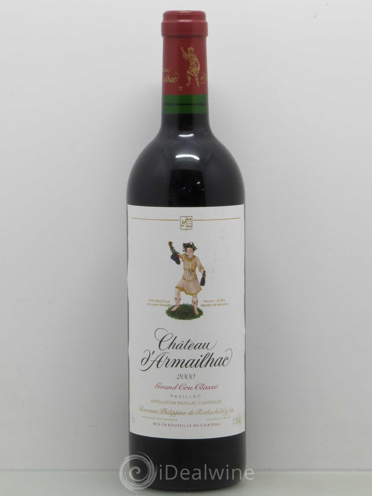 Château d' Armailhac - Mouton Baron(ne) Philippe 5ème Grand Cru Classé 2000 - Lot de 1 bouteille - 0
