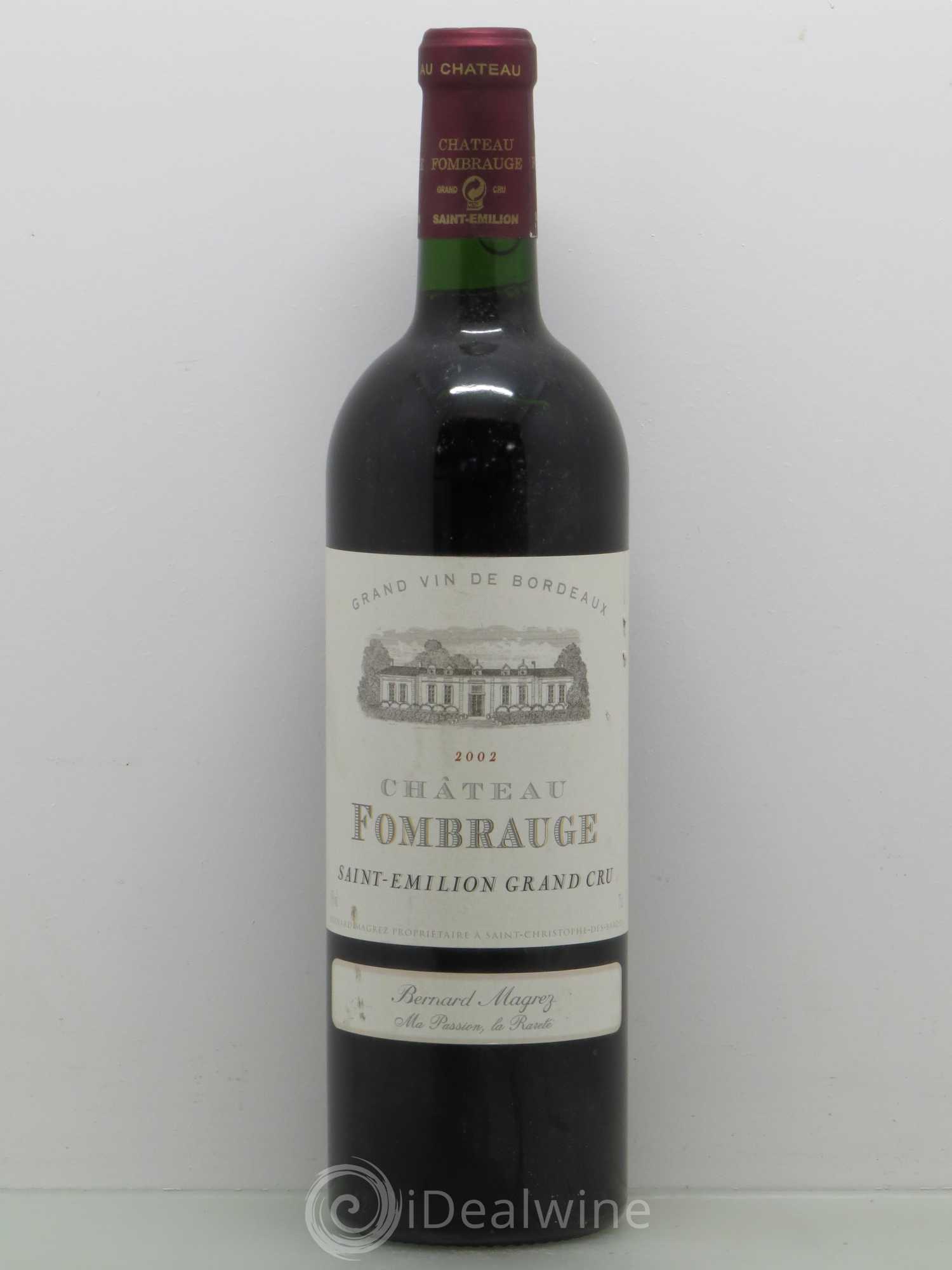 Château Fombrauge Grand Cru Classé 2002 - Lot de 1 bouteille - 0