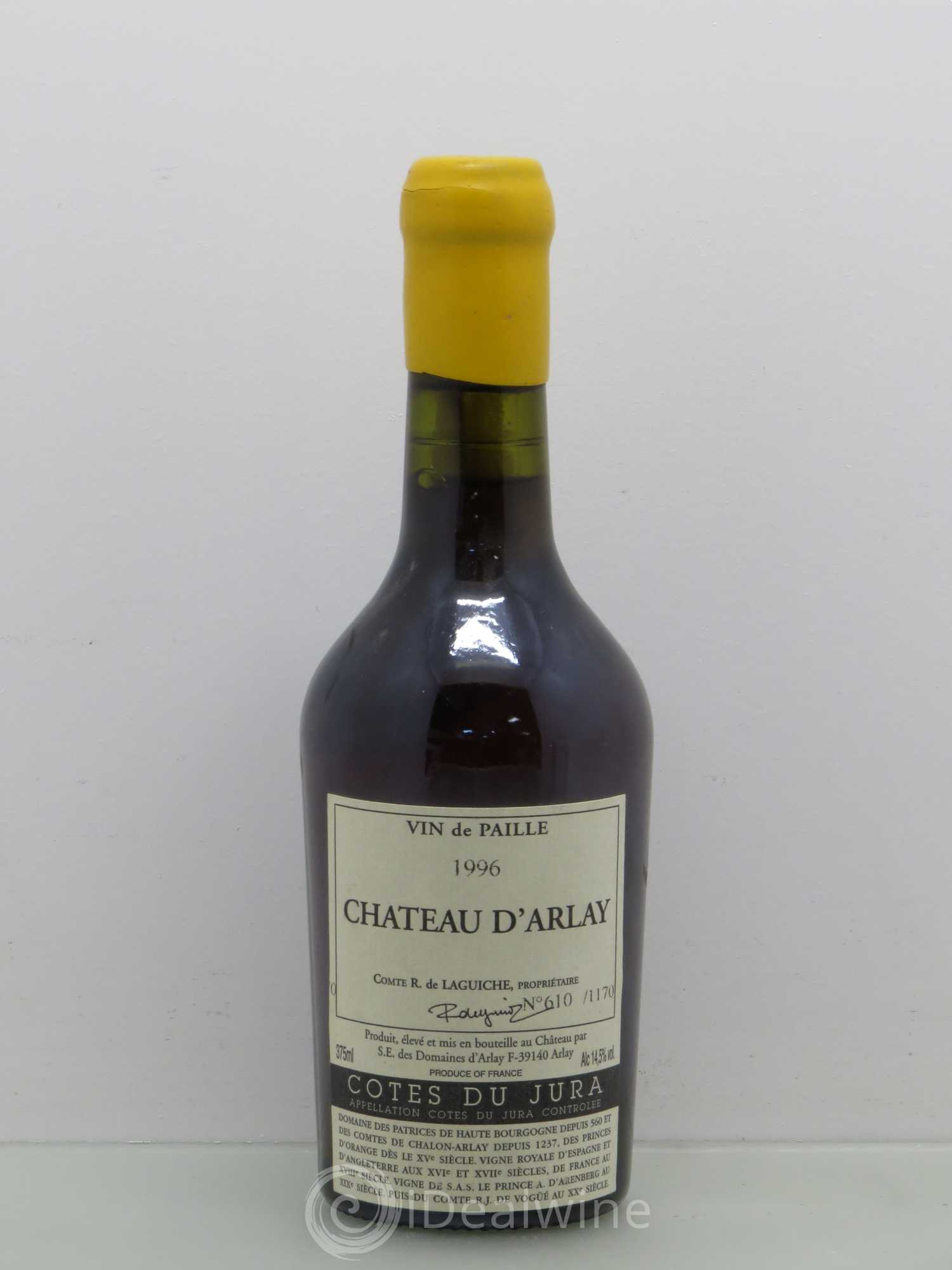 Côtes du Jura Vin de Paille Château d'Arlay 1996 - Lotto di 1 mezza bottiglia - 0