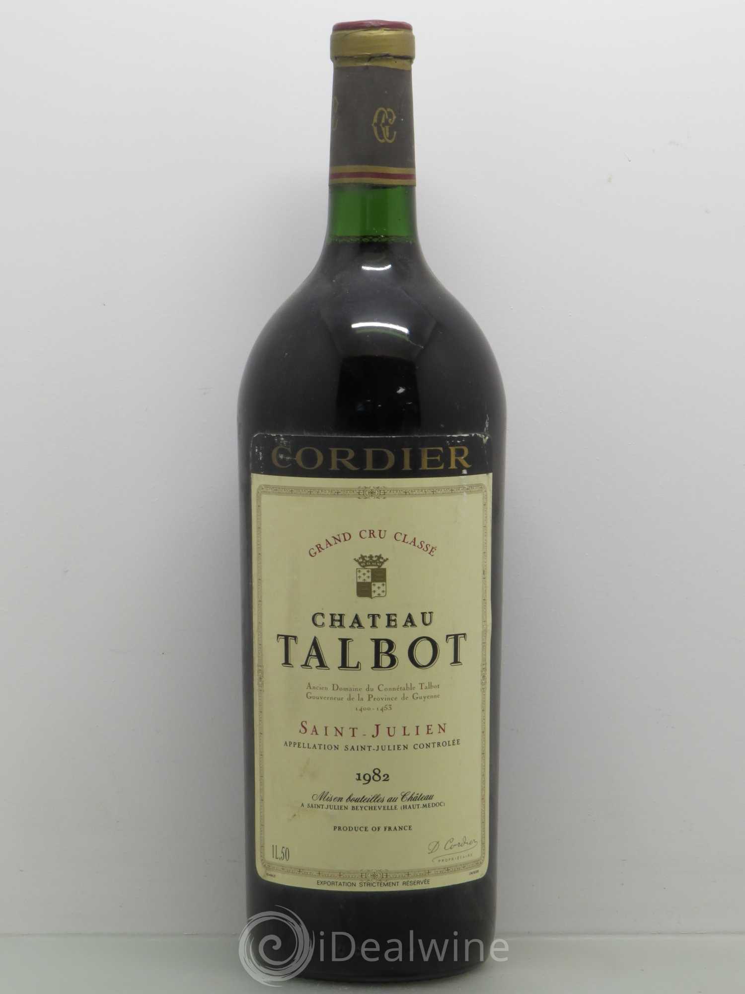 Château Talbot 4ème Grand Cru Classé 1982 - Lot de 1 magnum - 0