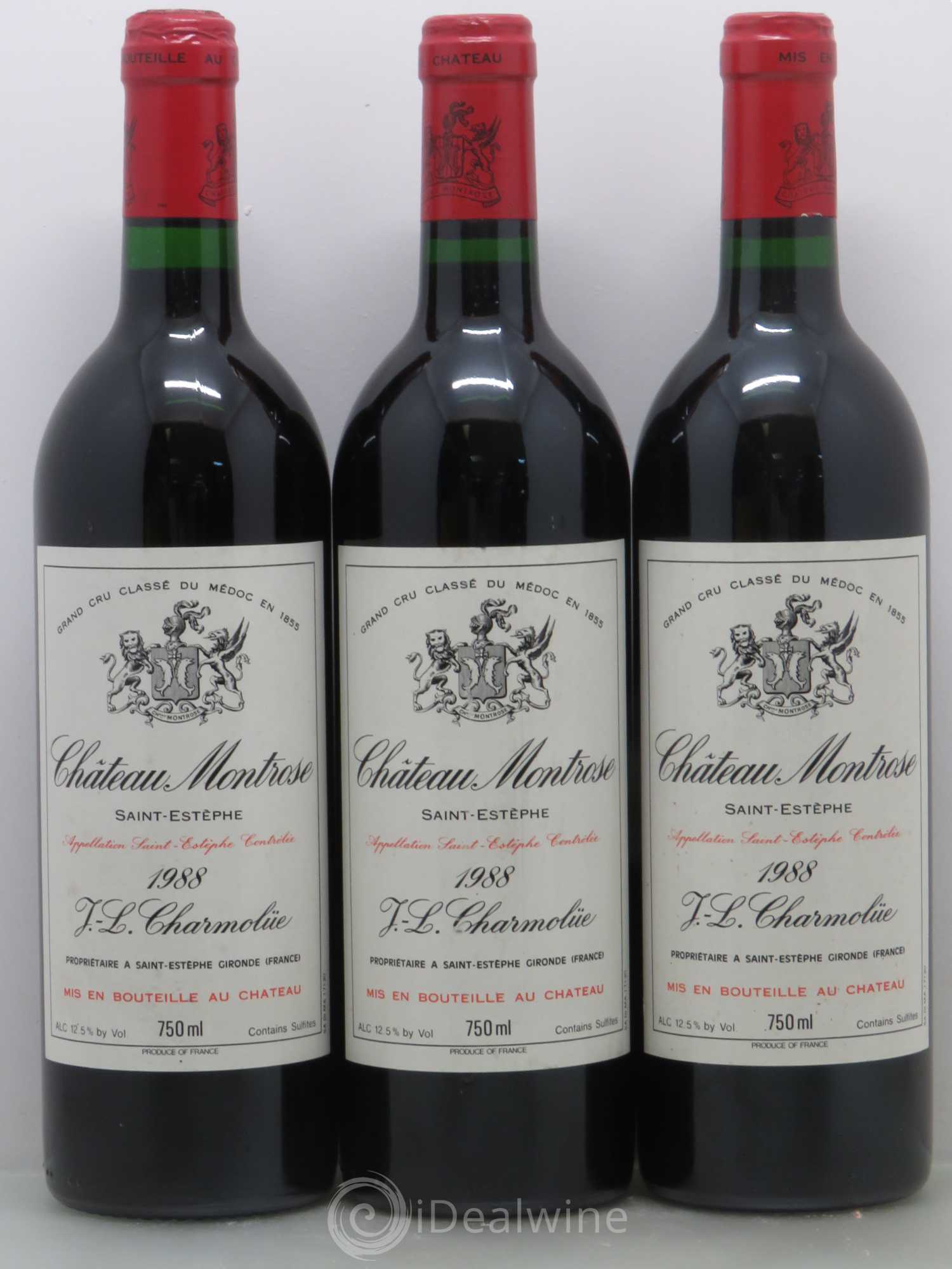 Château Montrose 2ème Grand Cru Classé 1988 - Lot de 3 bouteilles - 0