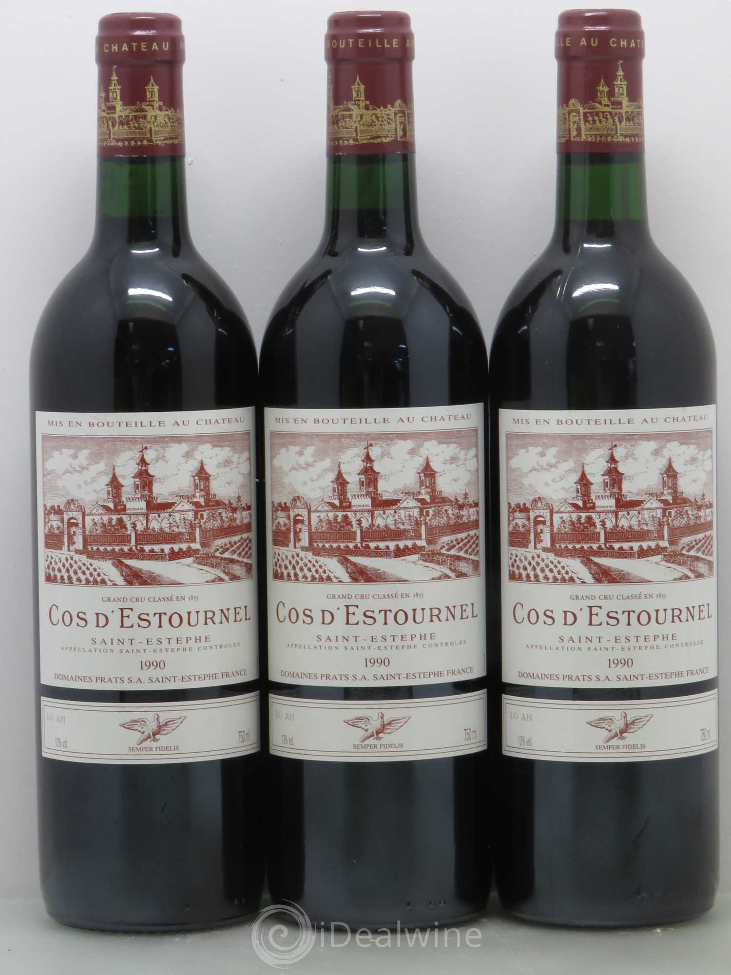 Cos d'Estournel 2ème Grand Cru Classé 1990 - Lot de 3 bouteilles - 0