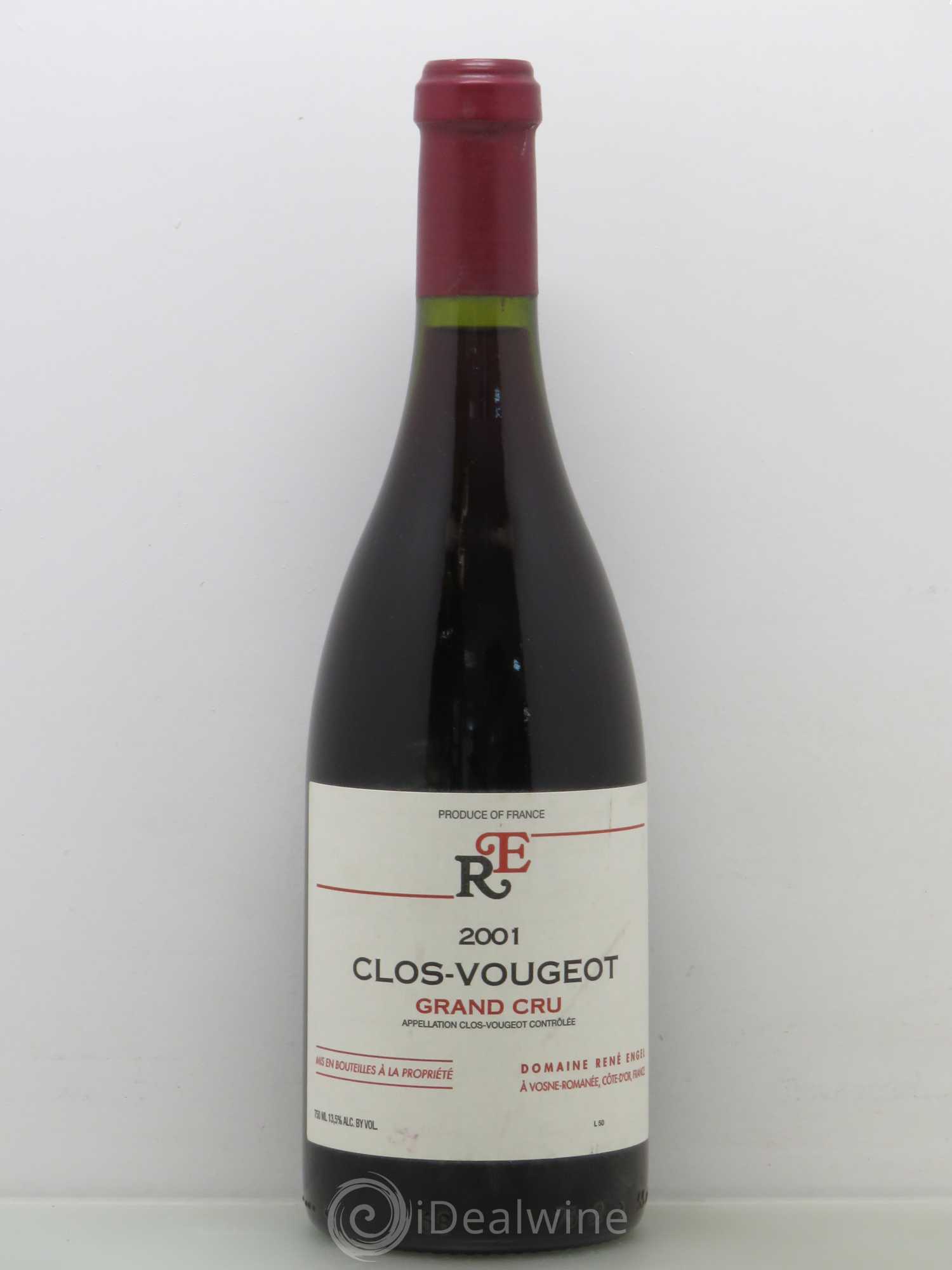 Clos de Vougeot Grand Cru Domaine René Engel - Domaine Eugénie 2001 - Lot de 1 bouteille - 0