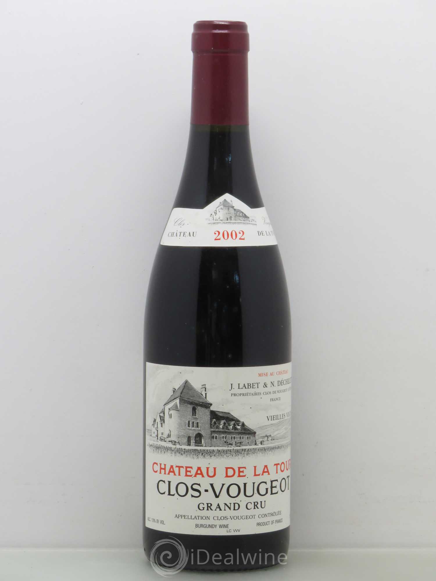 Clos de Vougeot Grand Cru Vieilles Vignes Château de La Tour 2002 - Lot de 1 bouteille - 0