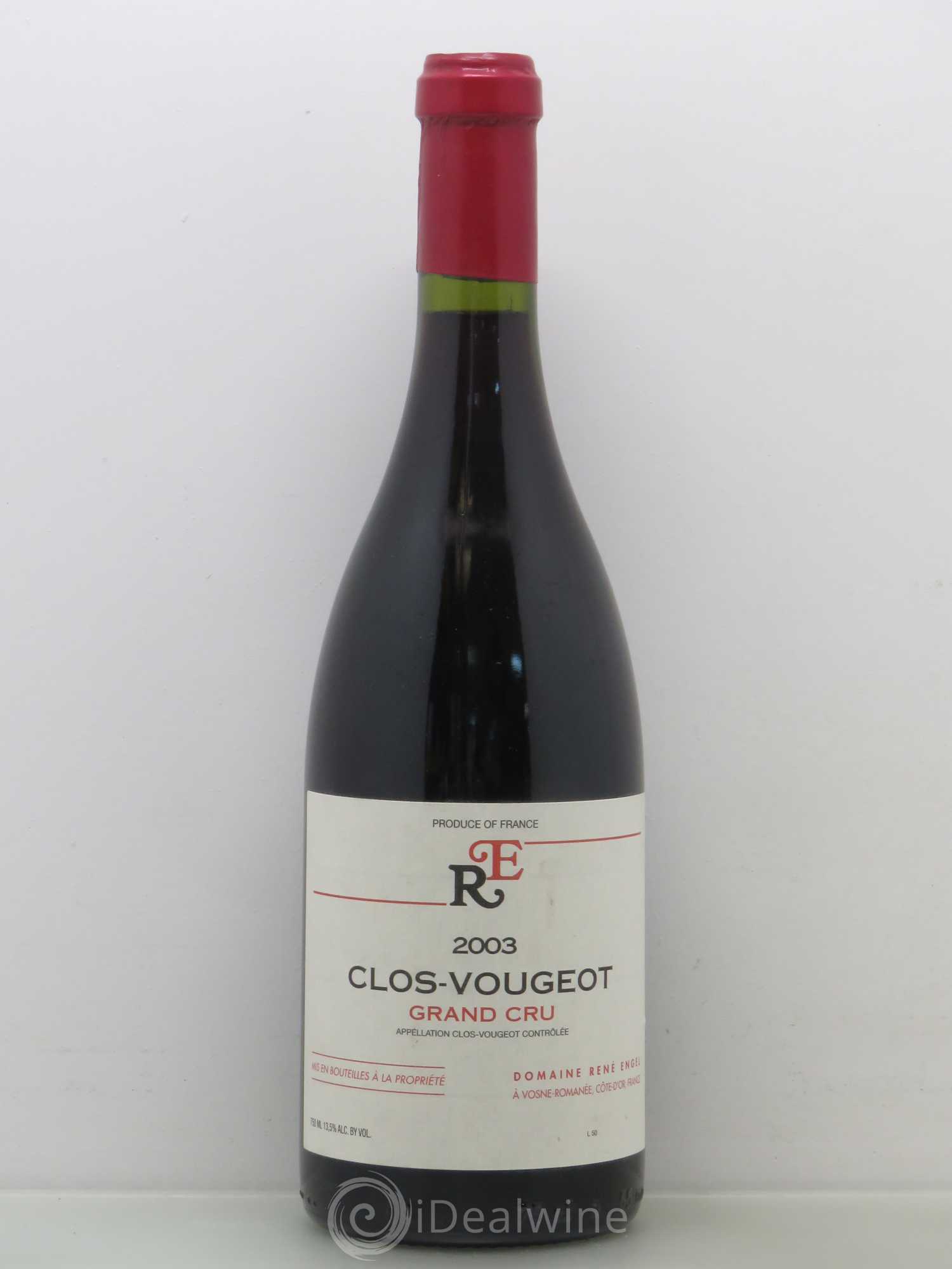Clos de Vougeot Grand Cru Domaine René Engel - Domaine Eugénie 2003 - Lot de 1 bouteille - 0