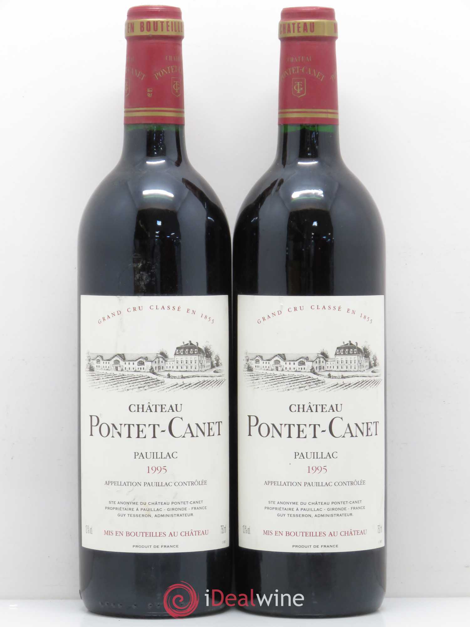 Château Pontet Canet 5ème Grand Cru Classé 1995 - Lot de 2 bouteilles - 0