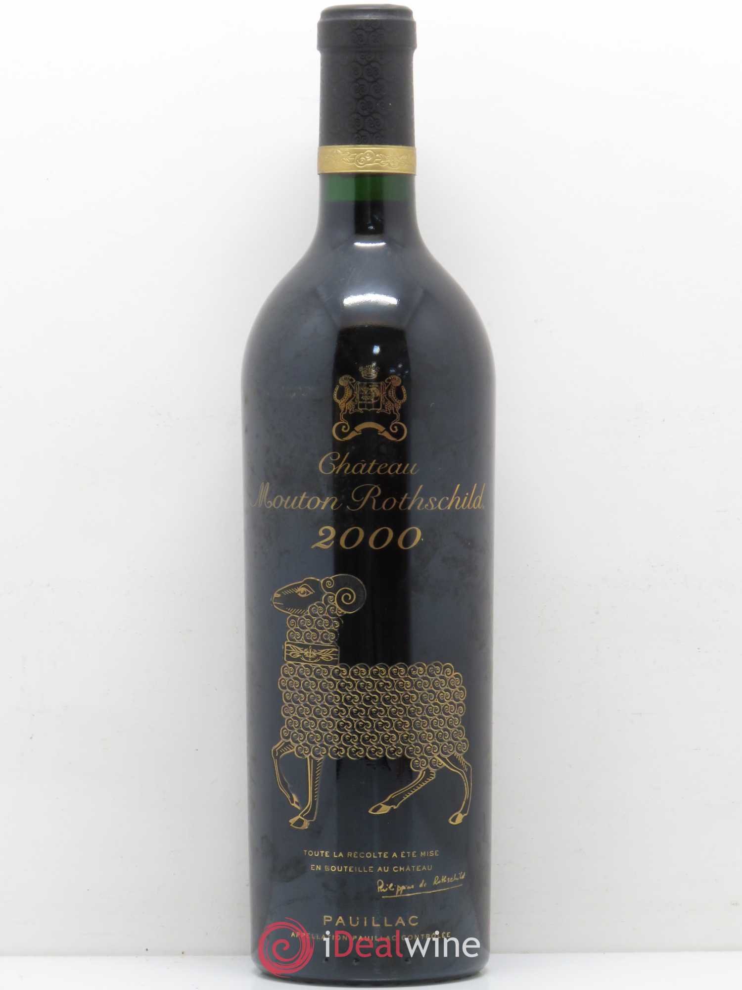 Château Mouton Rothschild 1er Grand Cru Classé 2000 - Lot de 1 bouteille - 0