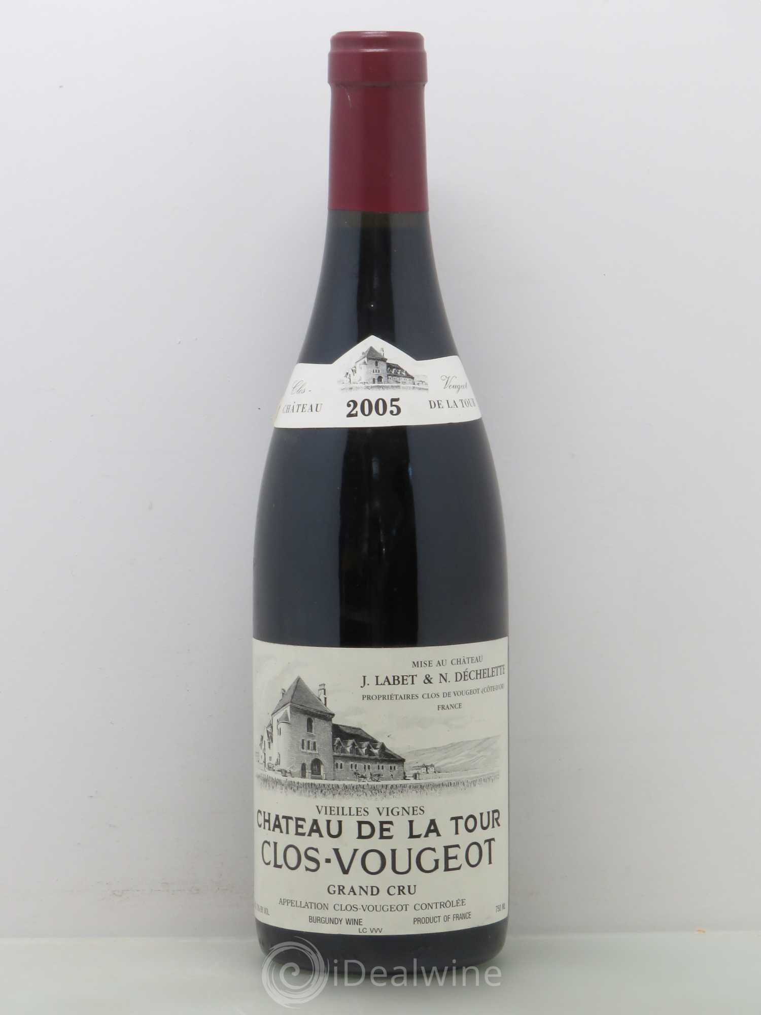 Clos de Vougeot Grand Cru Vieilles Vignes Château de La Tour 2005 - Lot de 1 bouteille - 0