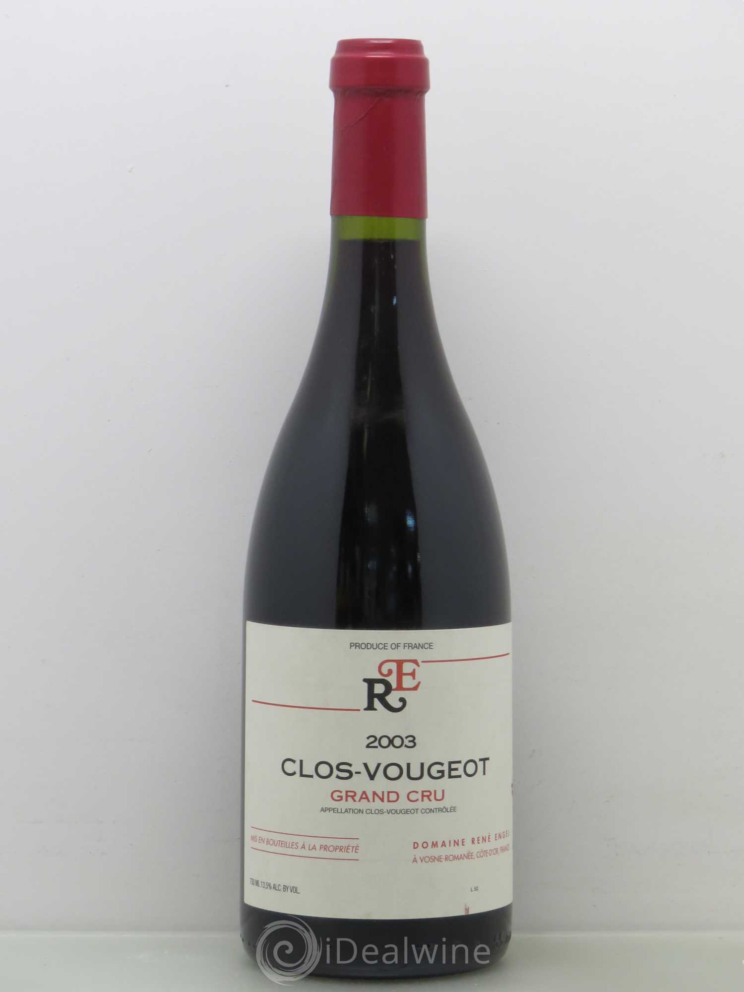 Clos de Vougeot Grand Cru Domaine René Engel - Domaine Eugénie 2003 - Lot de 1 bouteille - 0