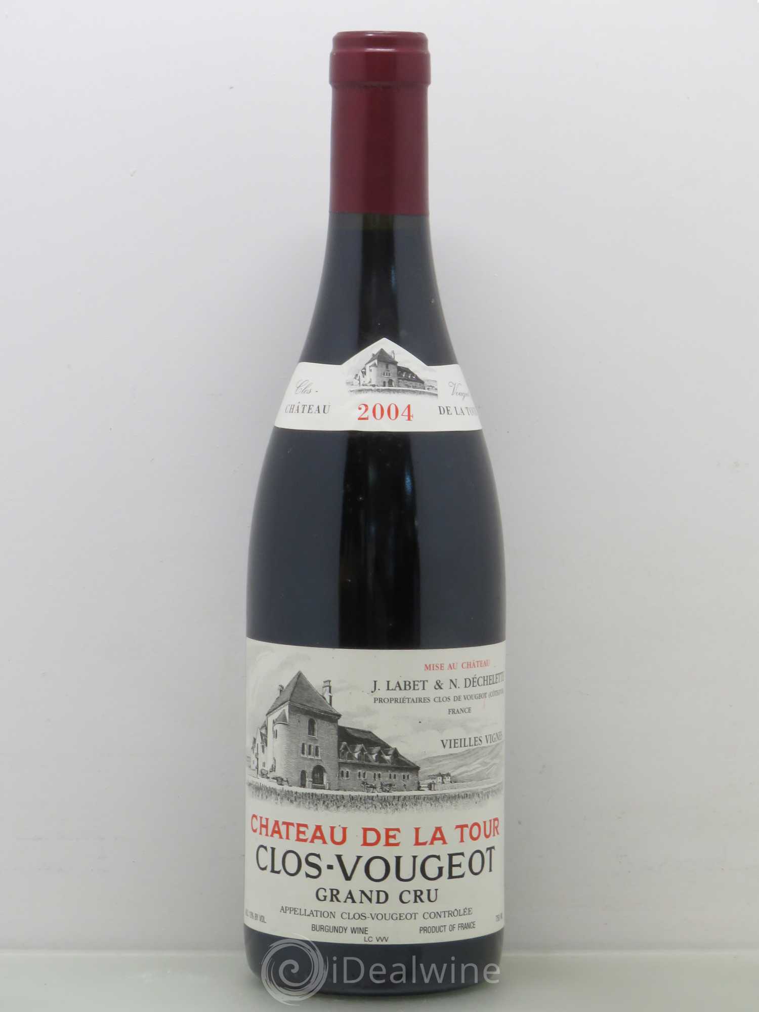 Clos de Vougeot Grand Cru Vieilles Vignes Château de La Tour 2004 - Lot de 1 bouteille - 0