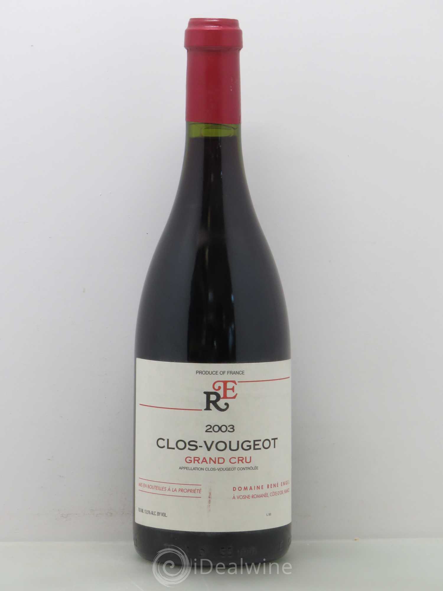 Clos de Vougeot Grand Cru Domaine René Engel - Domaine Eugénie 2003 - Lot de 1 bouteille - 0