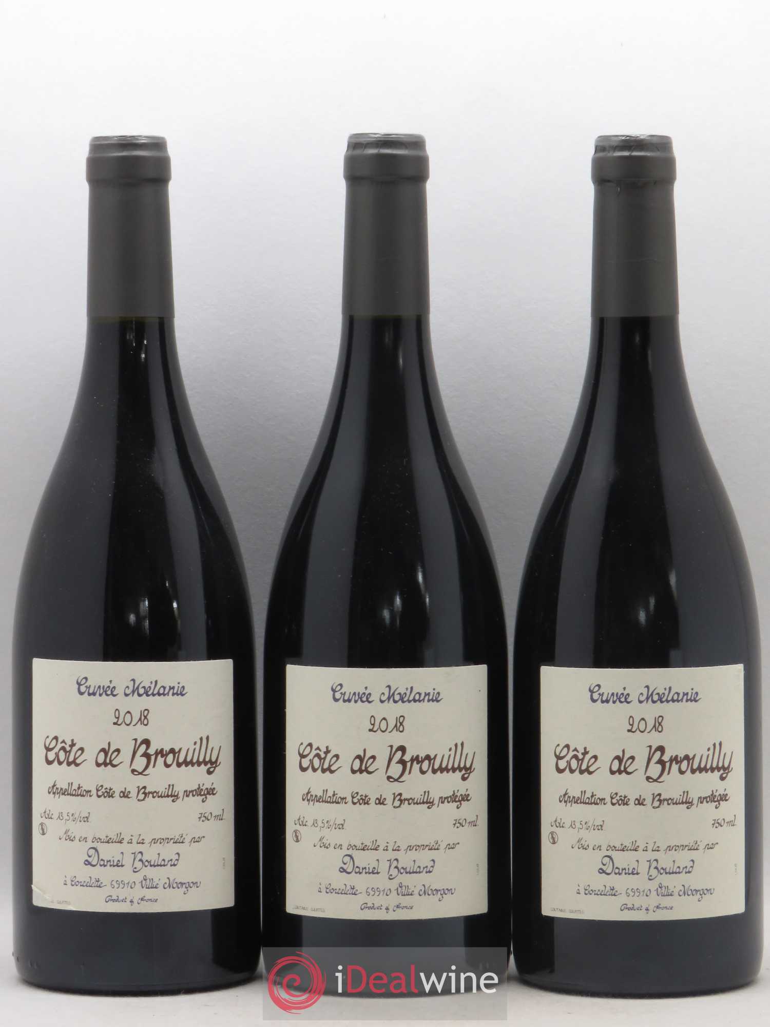 Côte de Brouilly Cuvée Mélanie Daniel Bouland (Domaine) 2018 - Lot de 3 bouteilles - 0