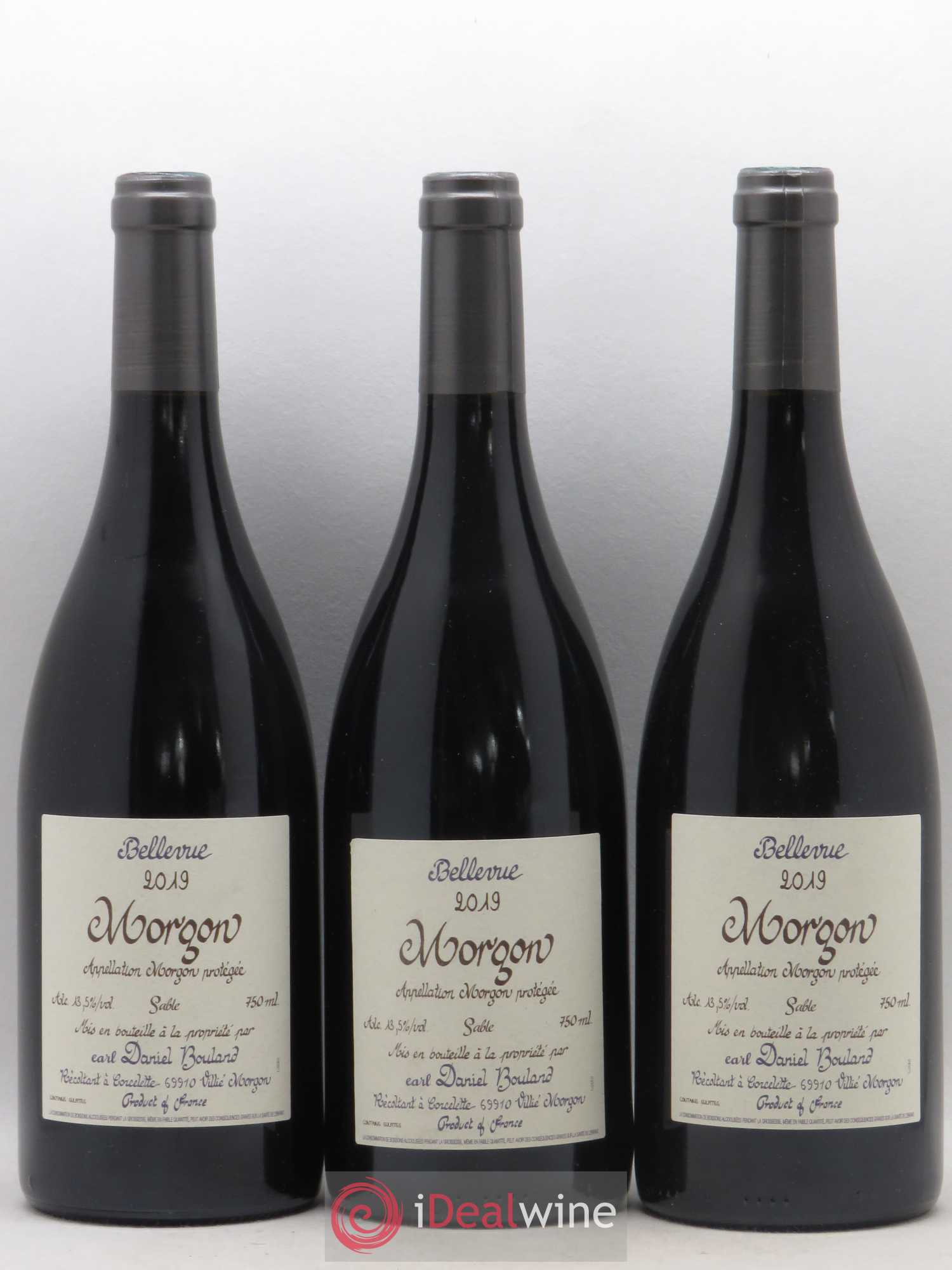 Morgon Bellevue Sable Daniel Bouland (Domaine) (sans prix de réserve) 2019 - Lot de 3 bouteilles - 0