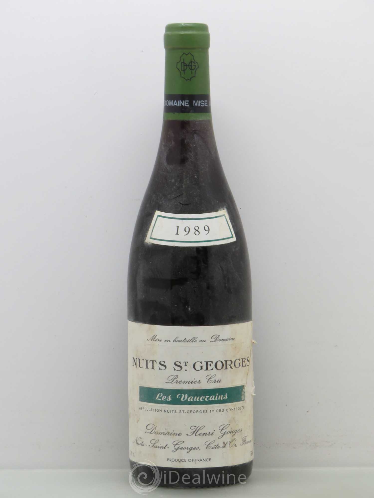 Nuits-Saint-Georges 1er Cru Les Vaucrains Henri Gouges 1989 - Lot de 1 bouteille - 0