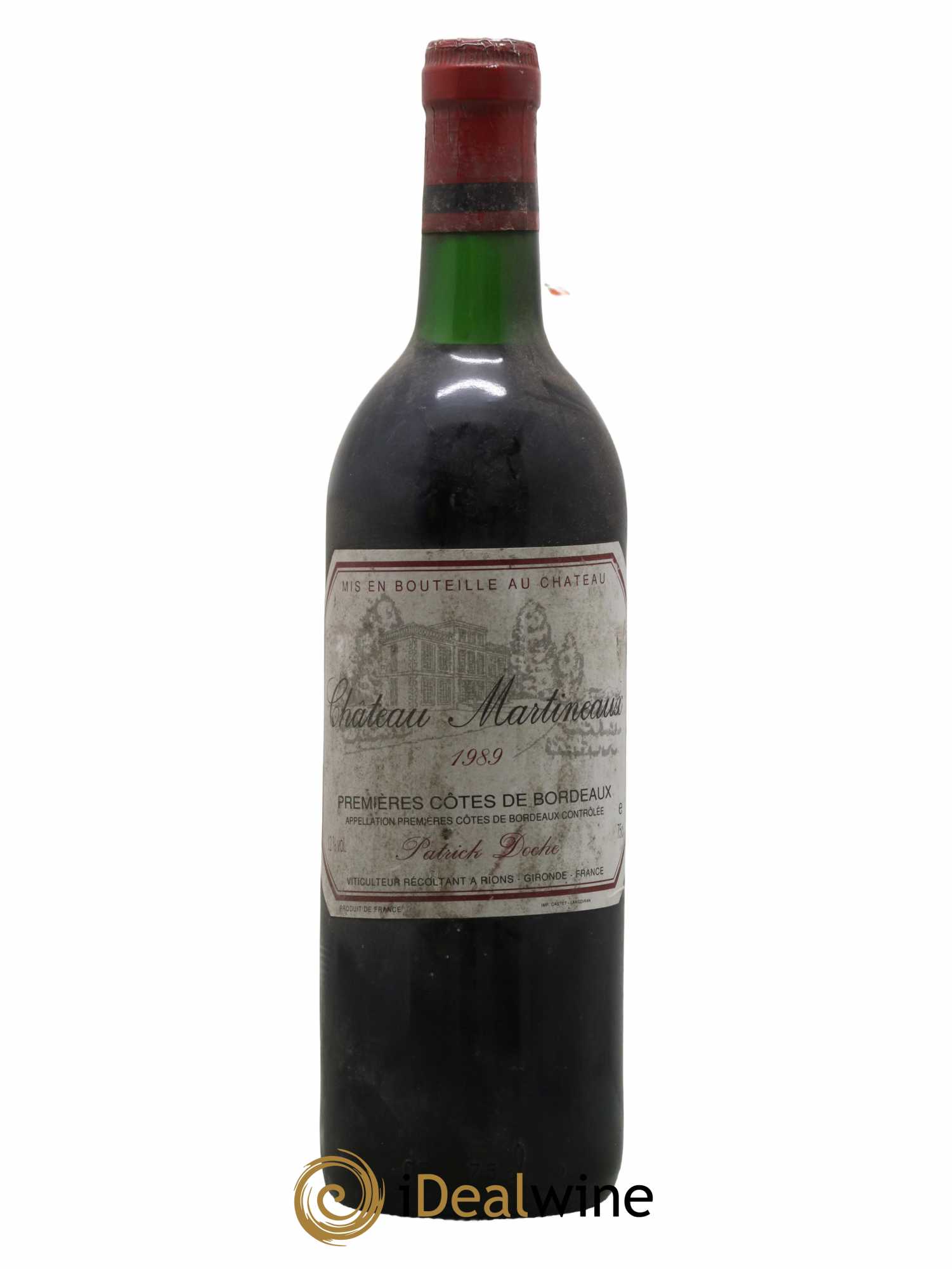 Premières Côtes de Bordeaux Château Martineaux 1989 - Lot de 1 bouteille - 0
