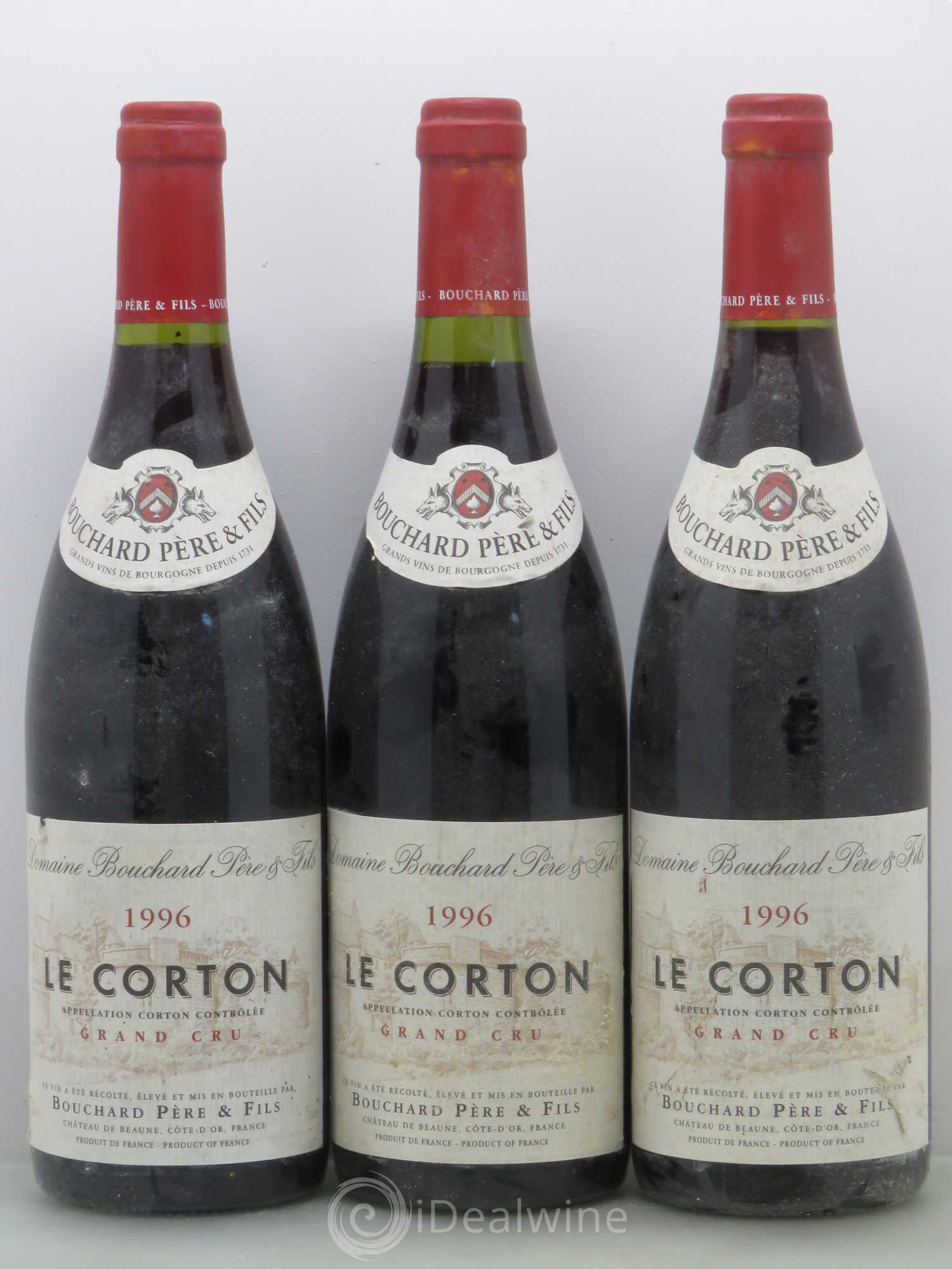 Corton Grand Cru Le Corton Bouchard Père & Fils 1996 - Lot de 3 bouteilles - 0