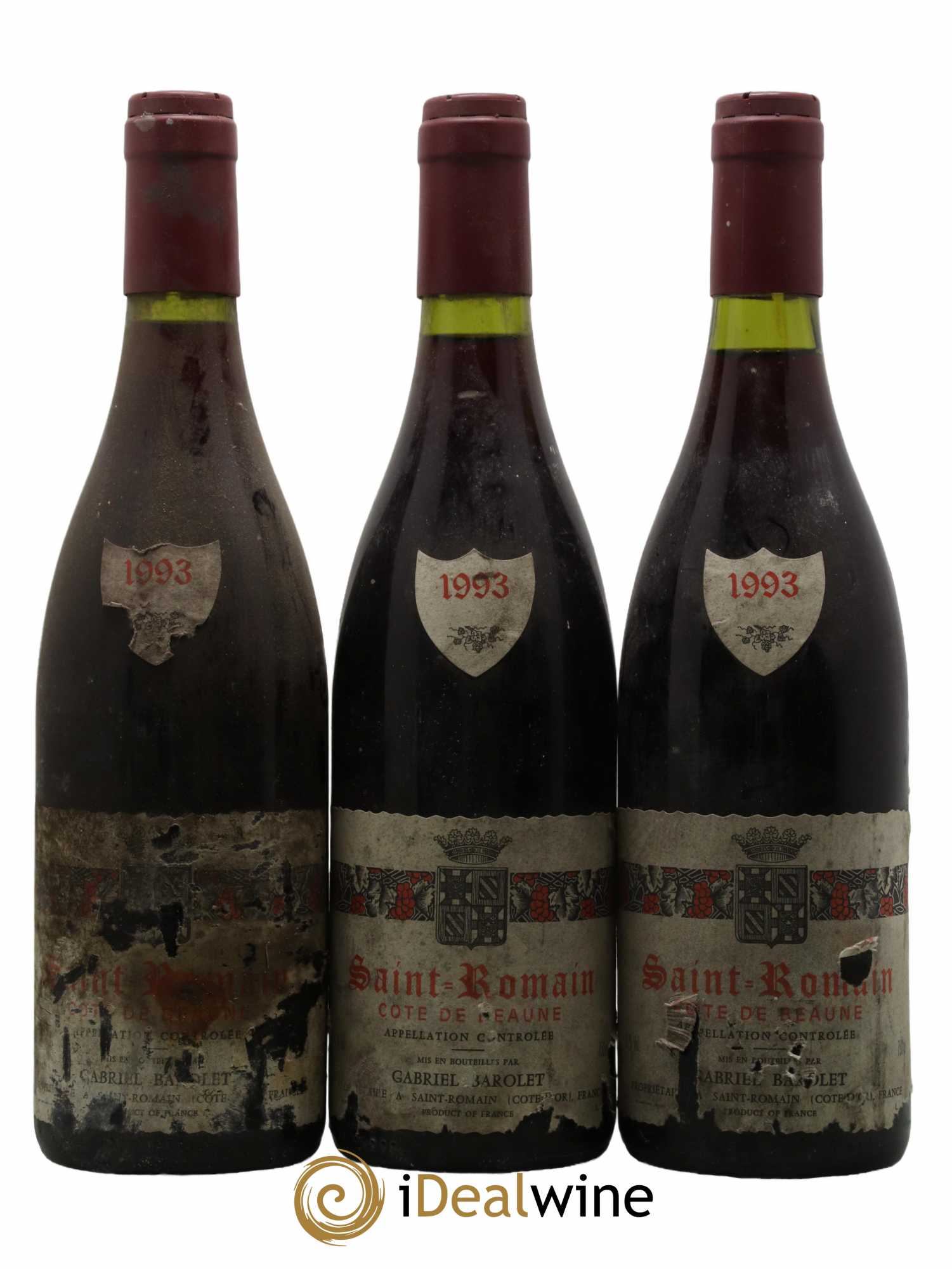 Saint-Romain Domaine Gabriel Barolet 1993 - Lot de 3 bouteilles - 0
