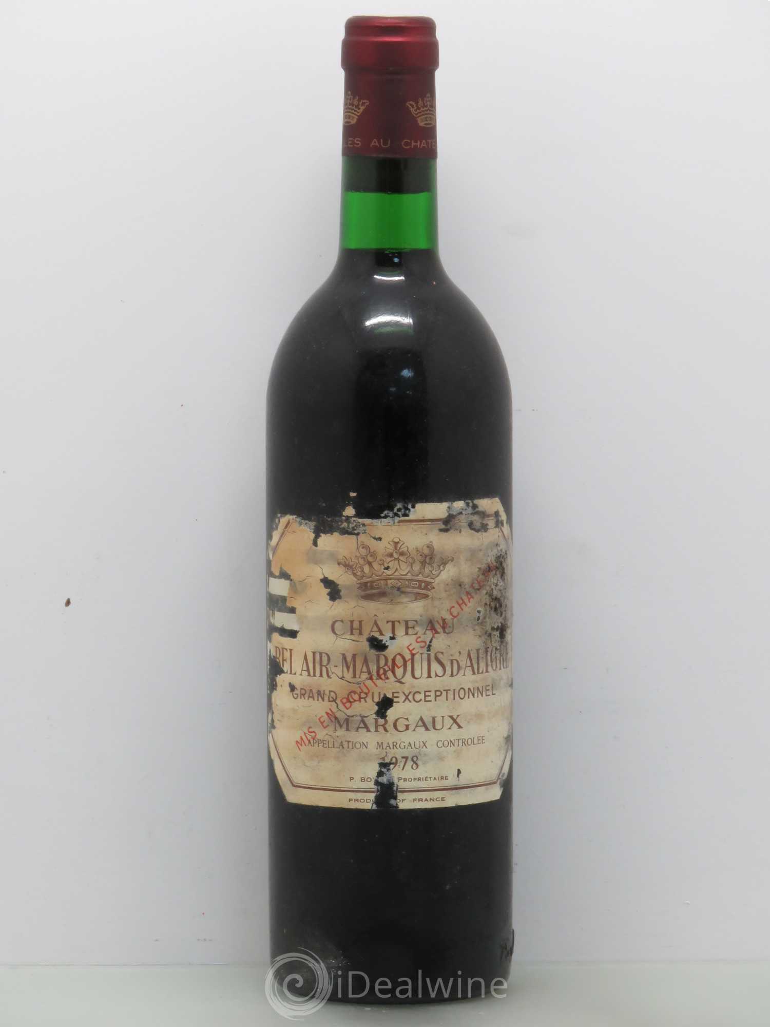 Château Bel Air Marquis d'Aligre 1978 - Lot de 1 bouteille - 0