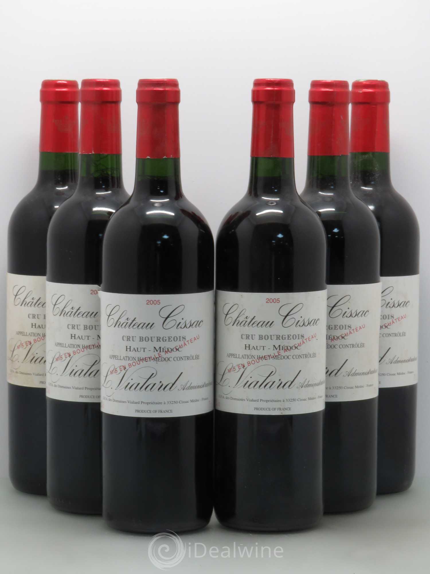 Château Cissac Cru Bourgeois 2005 - Lot de 6 bouteilles - 0