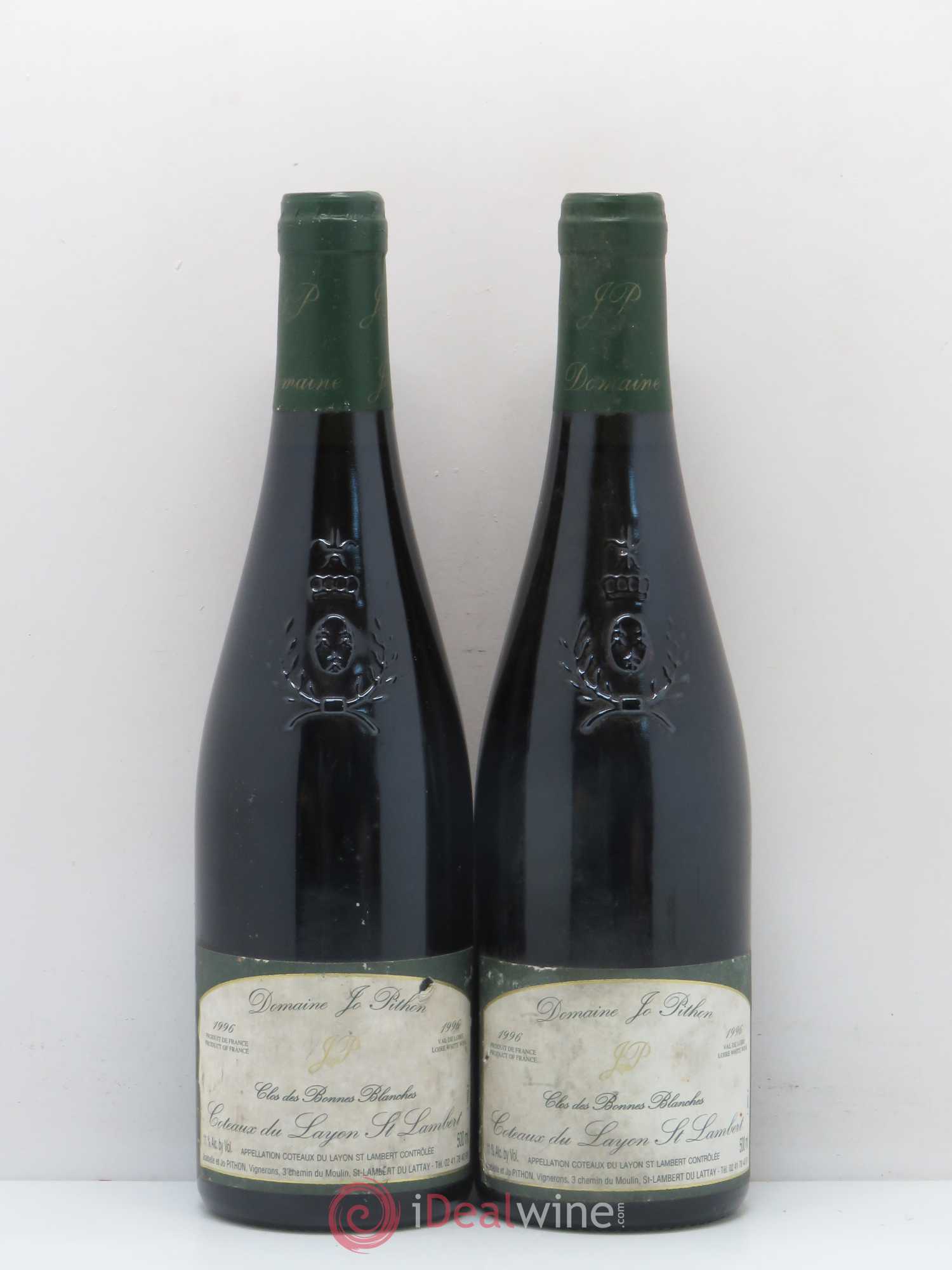 Coteaux du Layon Saint-Lambert Ambroisie Clos des Bonnes Blanches Jo Pithon (Domaine) 1996 - Lotto di 2 bottiglie - 0