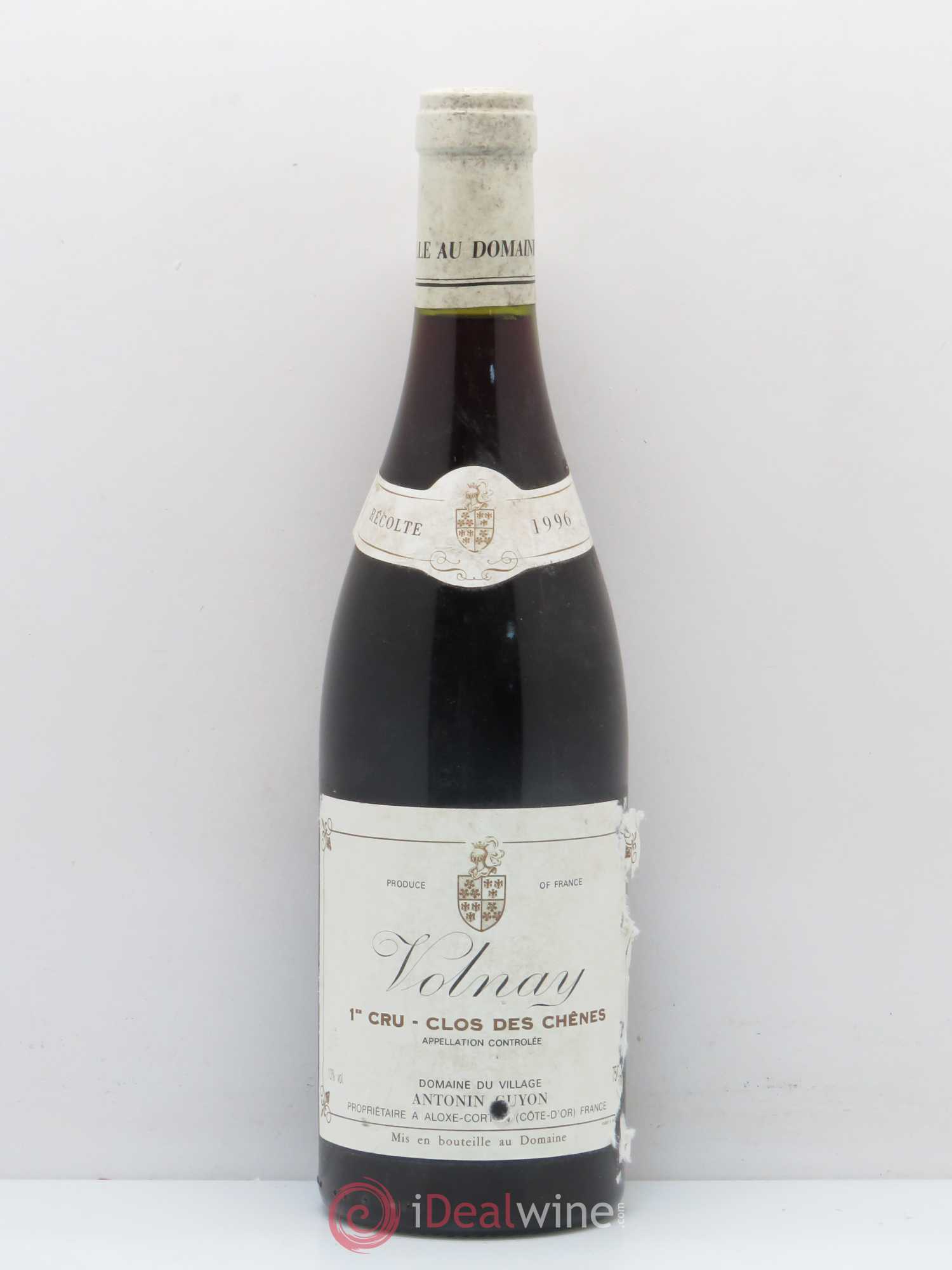 Volnay 1er Cru Clos des Chenes Domaine du Village Antonin Guyon 1996 - Posten von 1 Flasche - 0