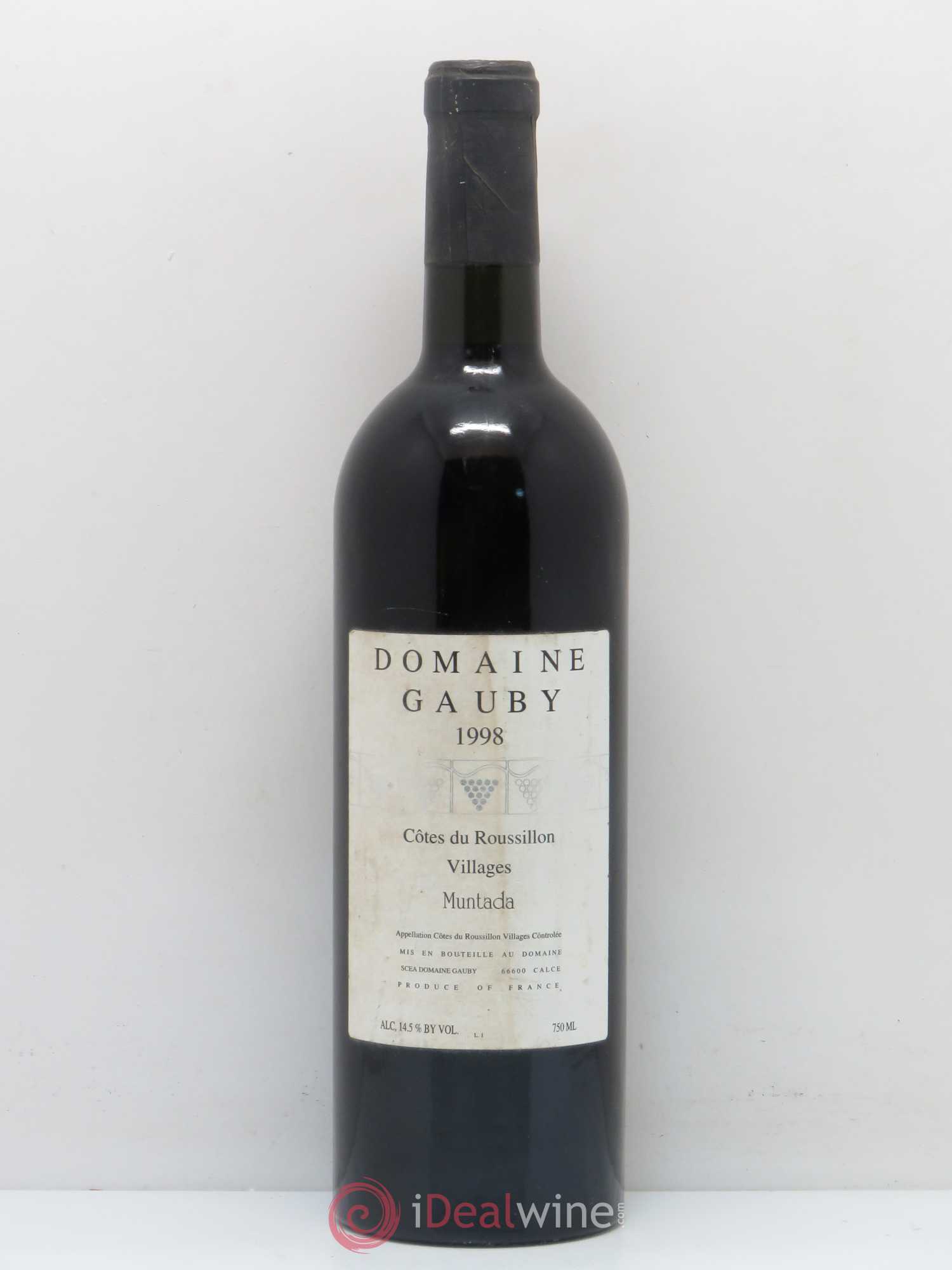 Côtes Catalanes (anciennement Côtes du Roussillon Villages) La Muntada Gauby (Domaine) 1998 - Lot de 1 bouteille - 0