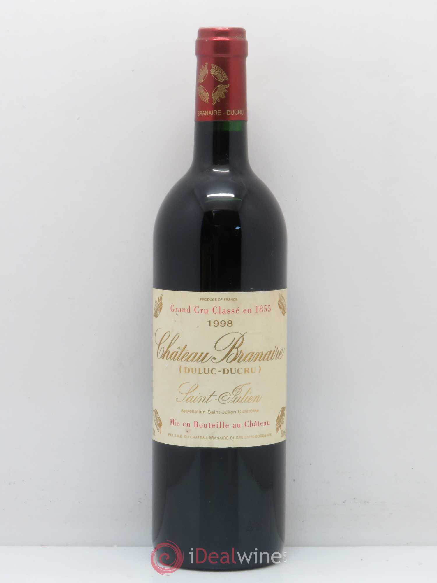 Château Branaire Ducru 4ème Grand Cru Classé 1998 - Lot de 1 bouteille - 0