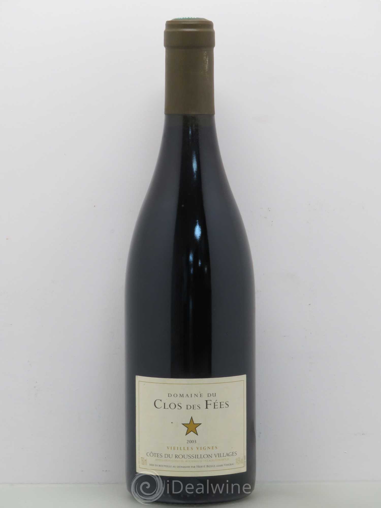 Côtes du Roussillon Villages Clos des Fées Hervé Bizeul Vieilles vignes 2003 - Posten von 1 Flasche - 0