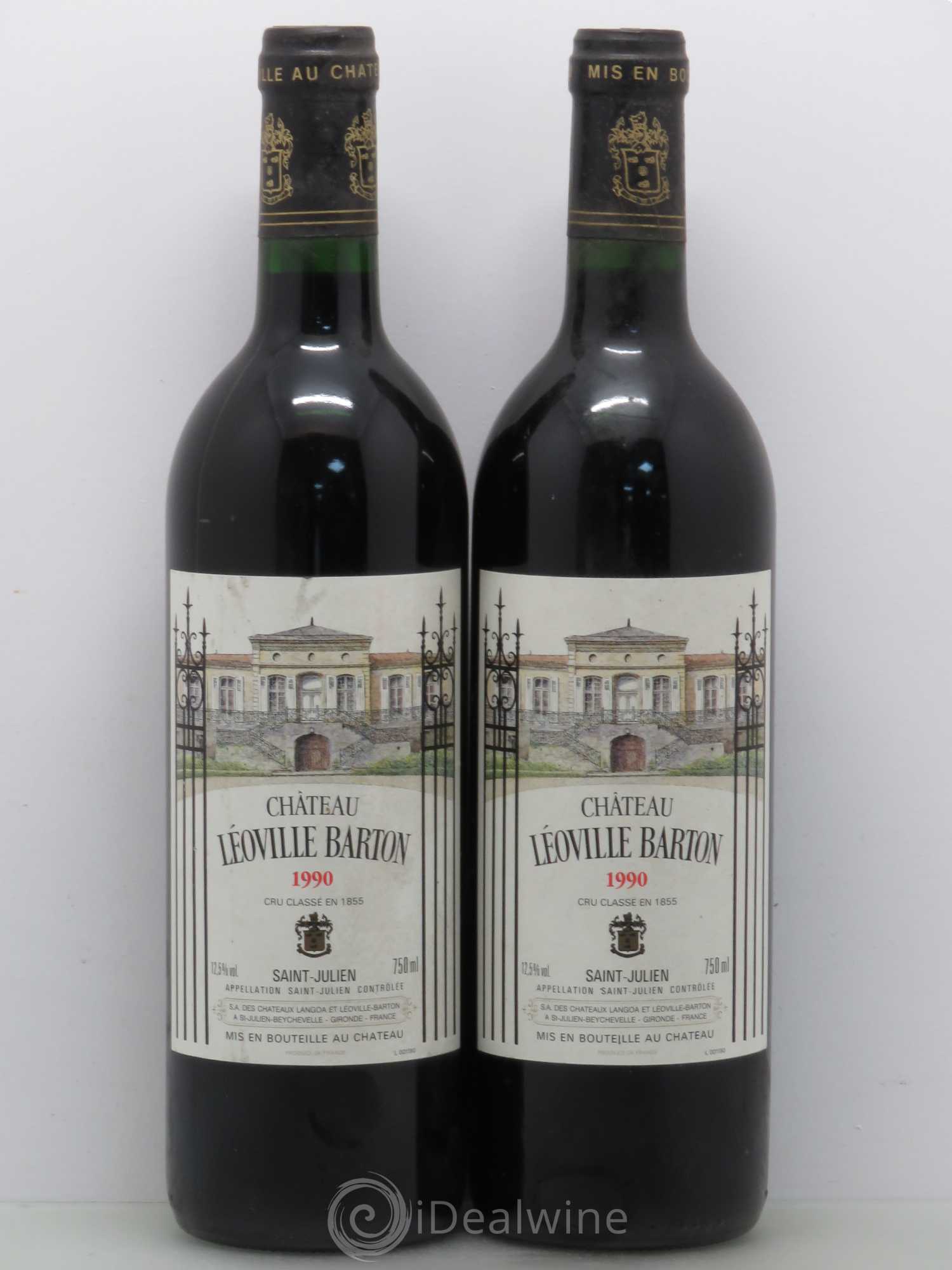 Château Léoville Barton 2ème Grand Cru Classé 1990 - Lot de 2 bouteilles - 0