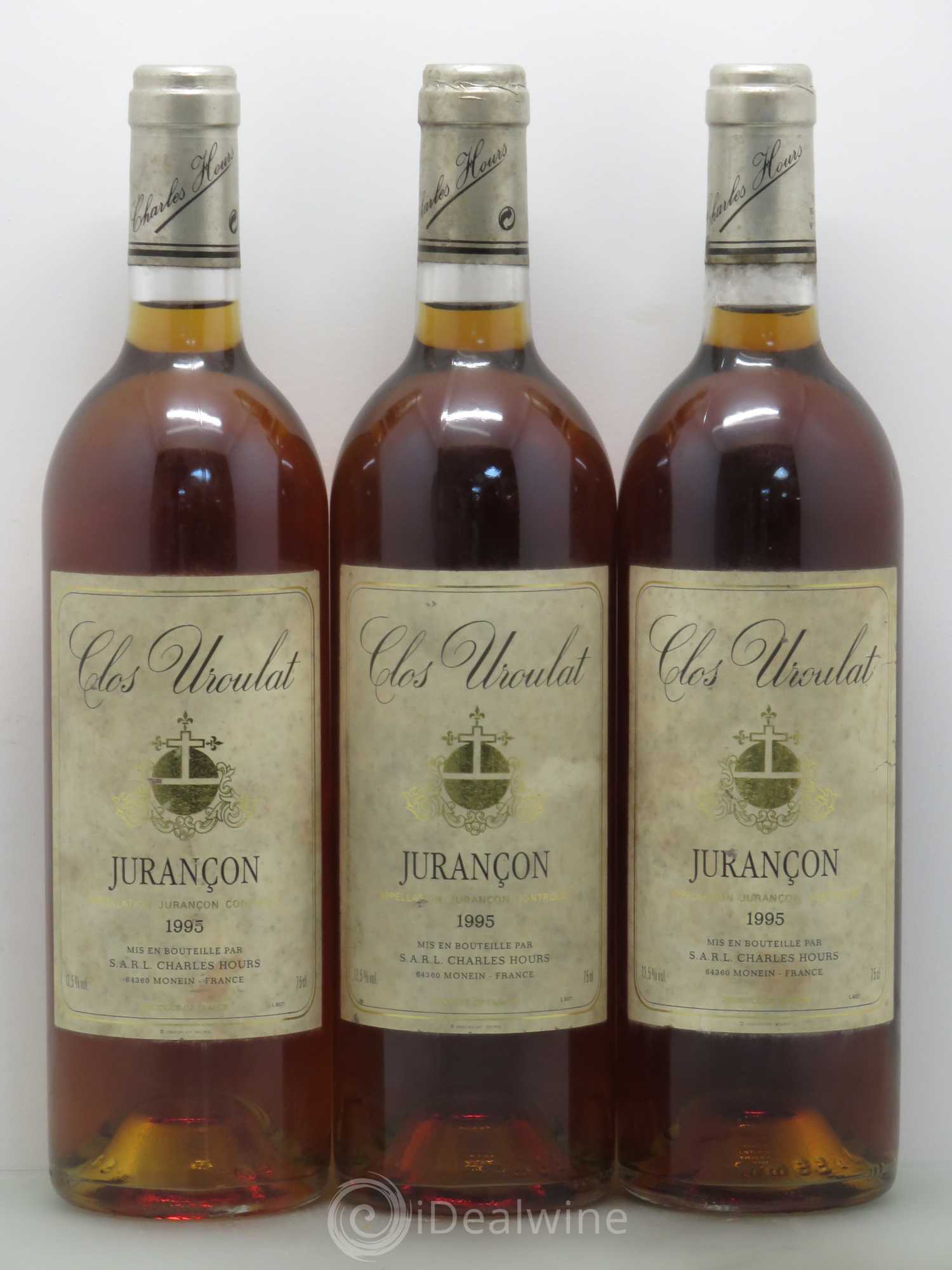 Jurançon Uroulat Charles Hours 1995 - Lotto di 3 bottiglie - 0