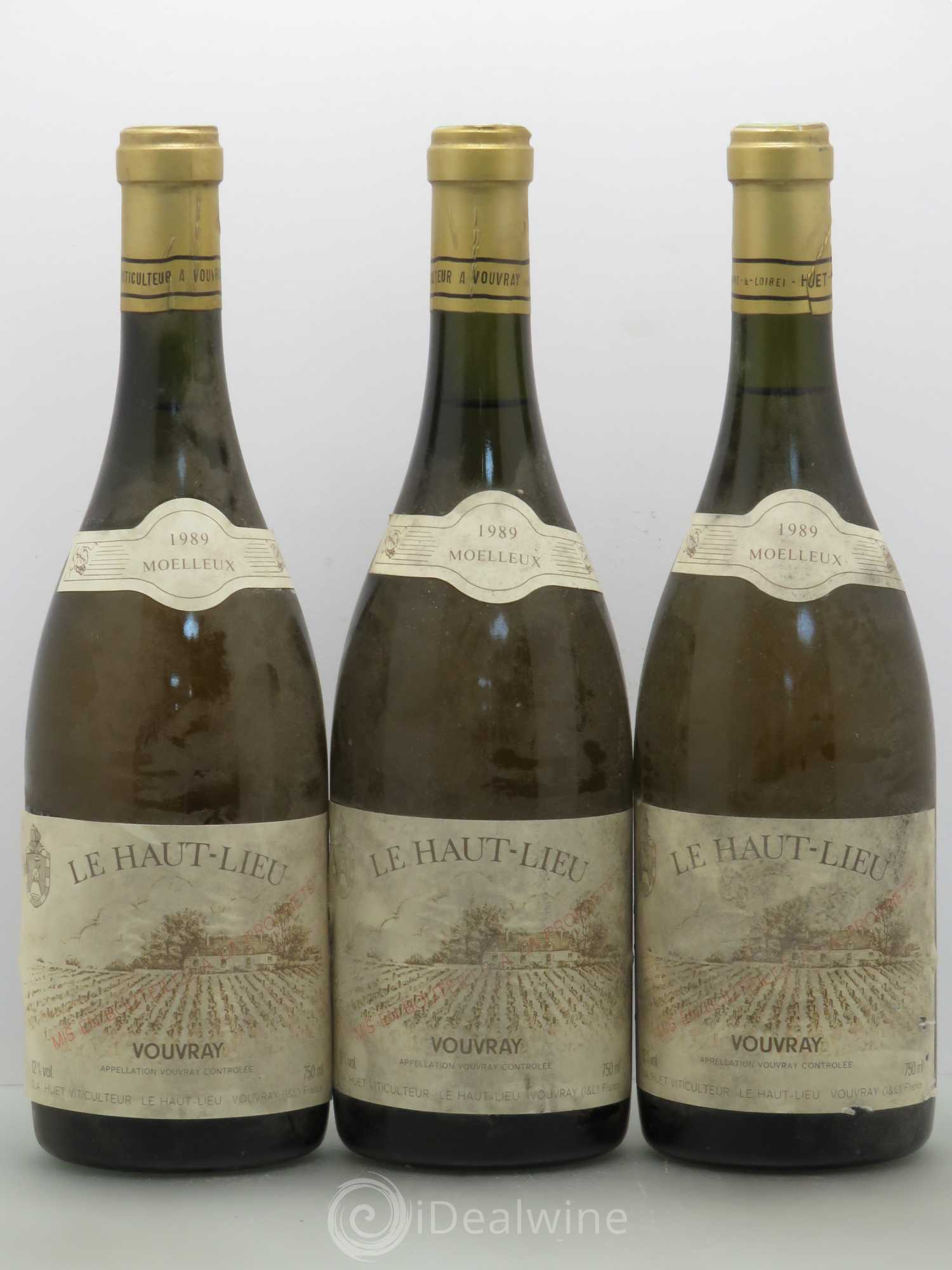 Vouvray Le Haut-Lieu Moelleux Domaine Huet 1989 - Lotto di 3 bottiglie - 0
