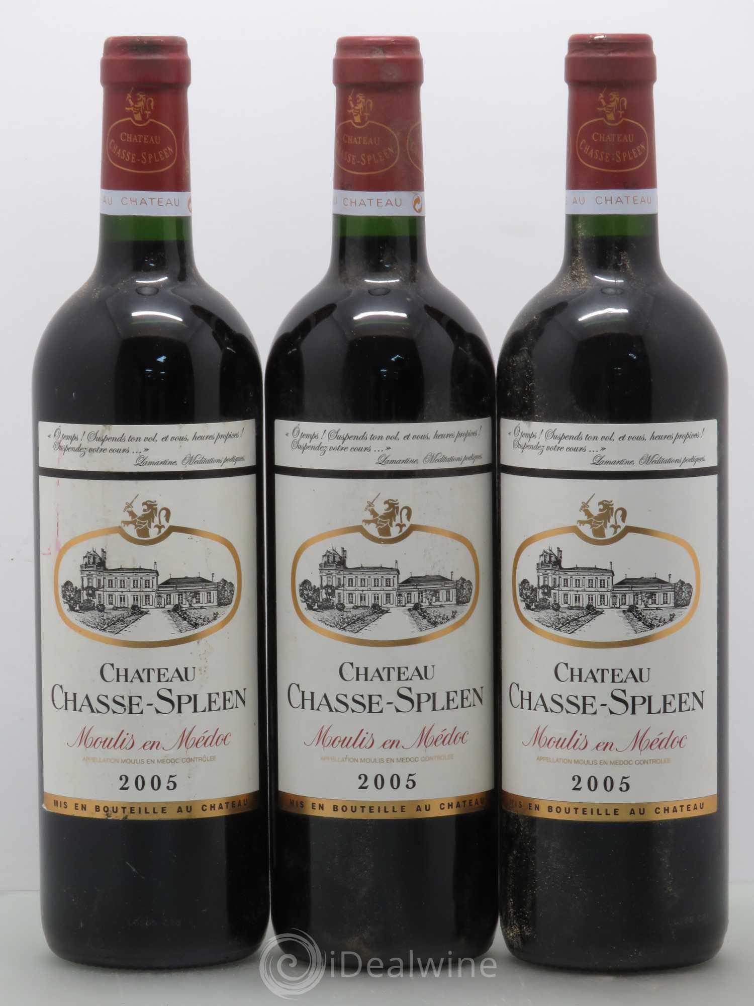 Château Chasse Spleen 2005 - Lot de 3 bouteilles - 0