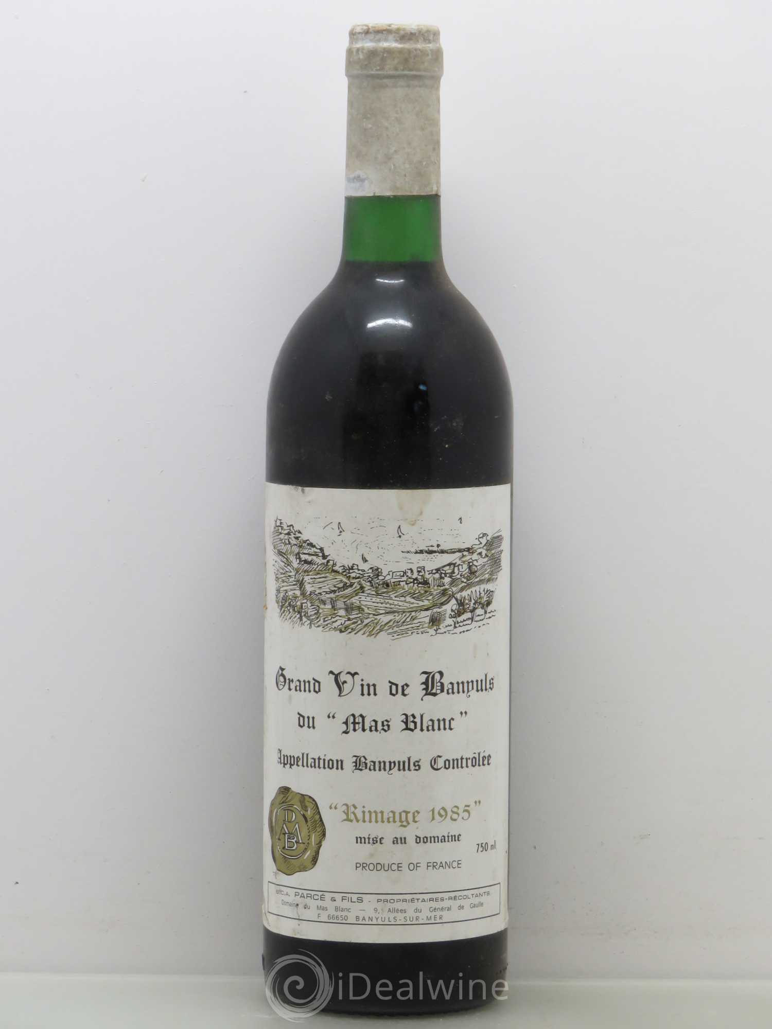 Banyuls Domaine du Mas Blanc Parcé et Fils 1985 - Posten von 1 Flasche - 0