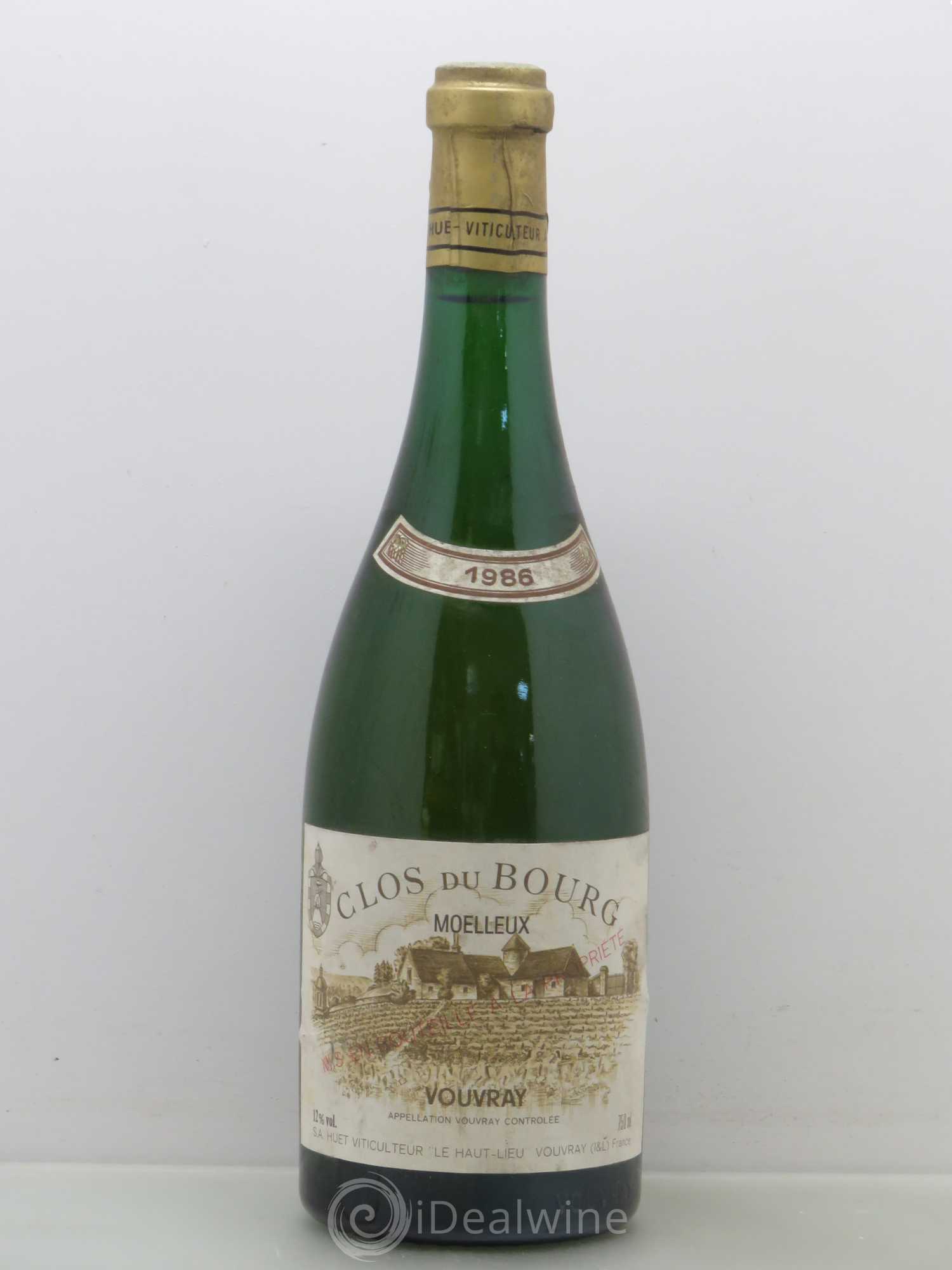 Vouvray Clos du Bourg Moelleux Domaine Huet 1986 - Lotto di 1 bottiglia - 0