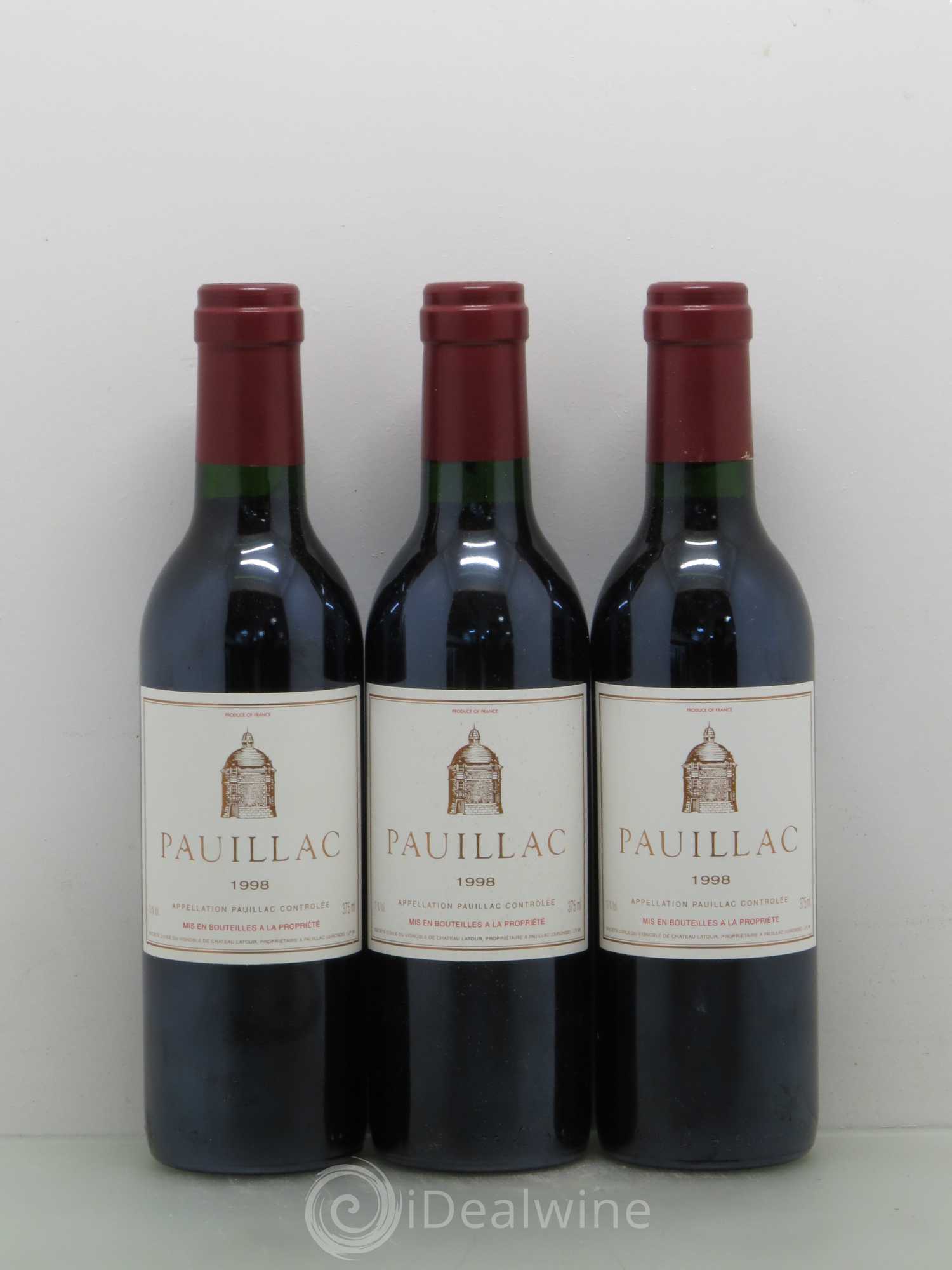 Pauillac de Château Latour 1998 - Lot de 24 demi bouteilles - 3