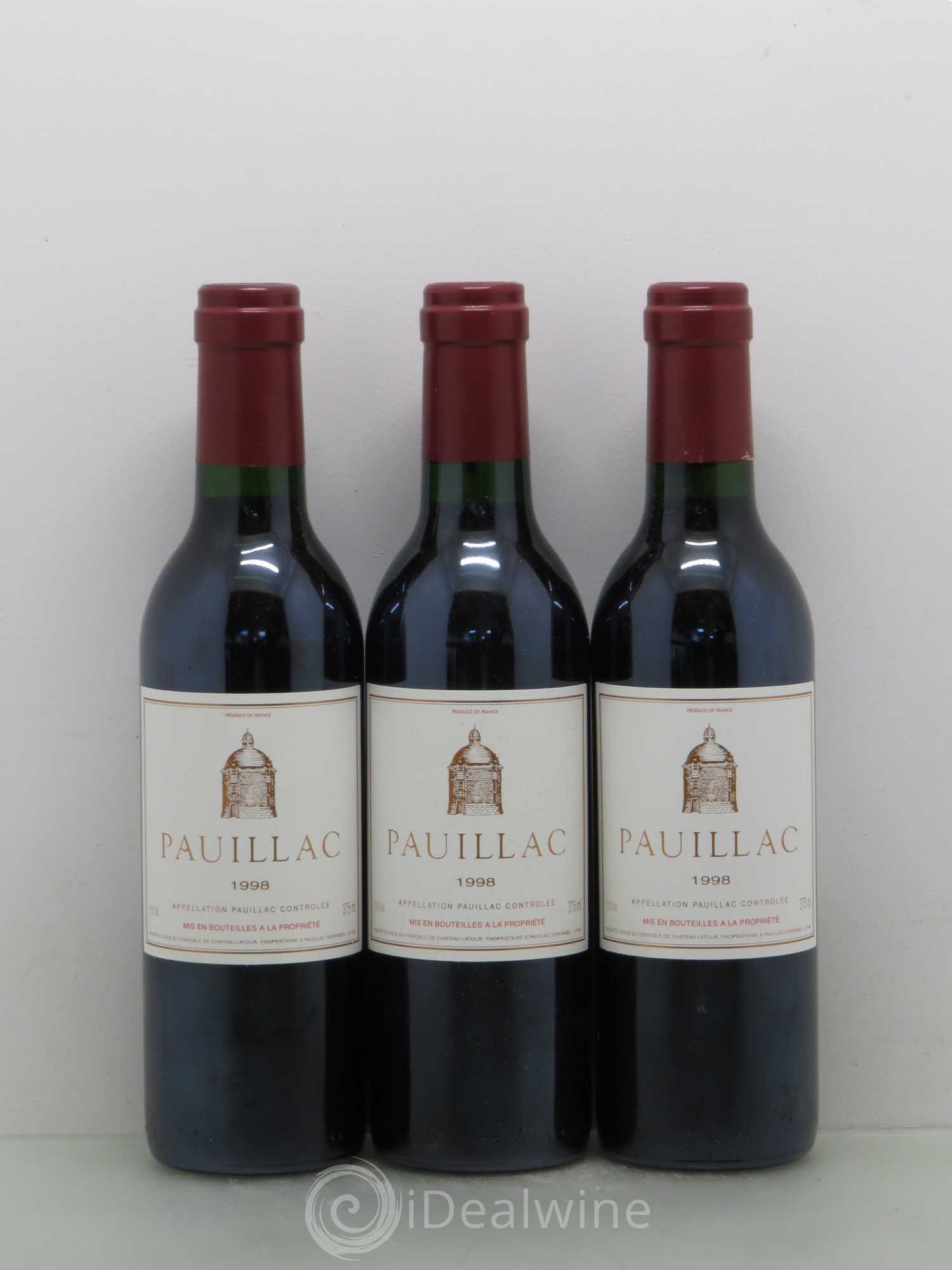 Pauillac de Château Latour 1998 - Lot de 24 demi bouteilles - 5