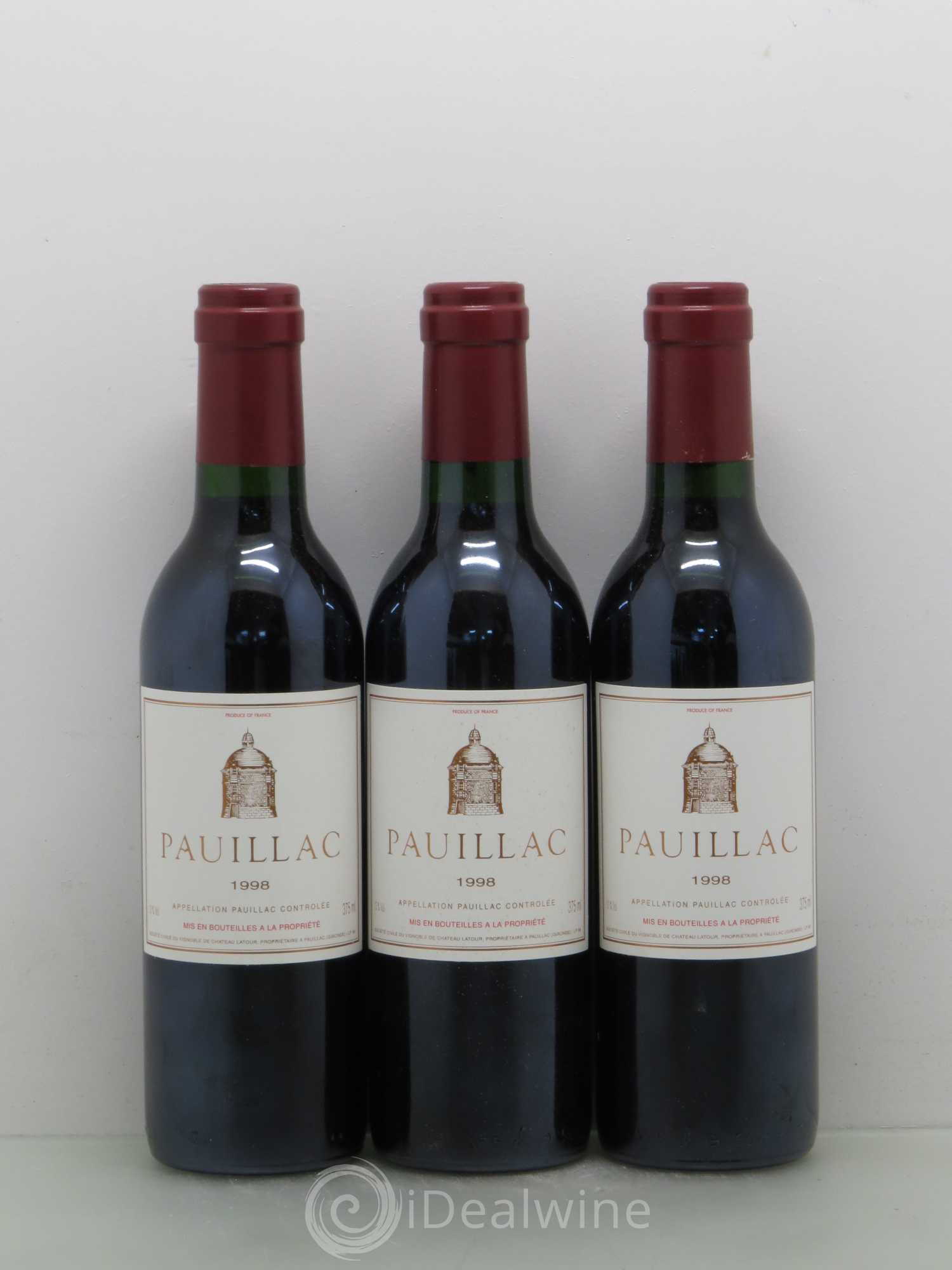 Pauillac de Château Latour 1998 - Lot de 24 demi bouteilles - 6