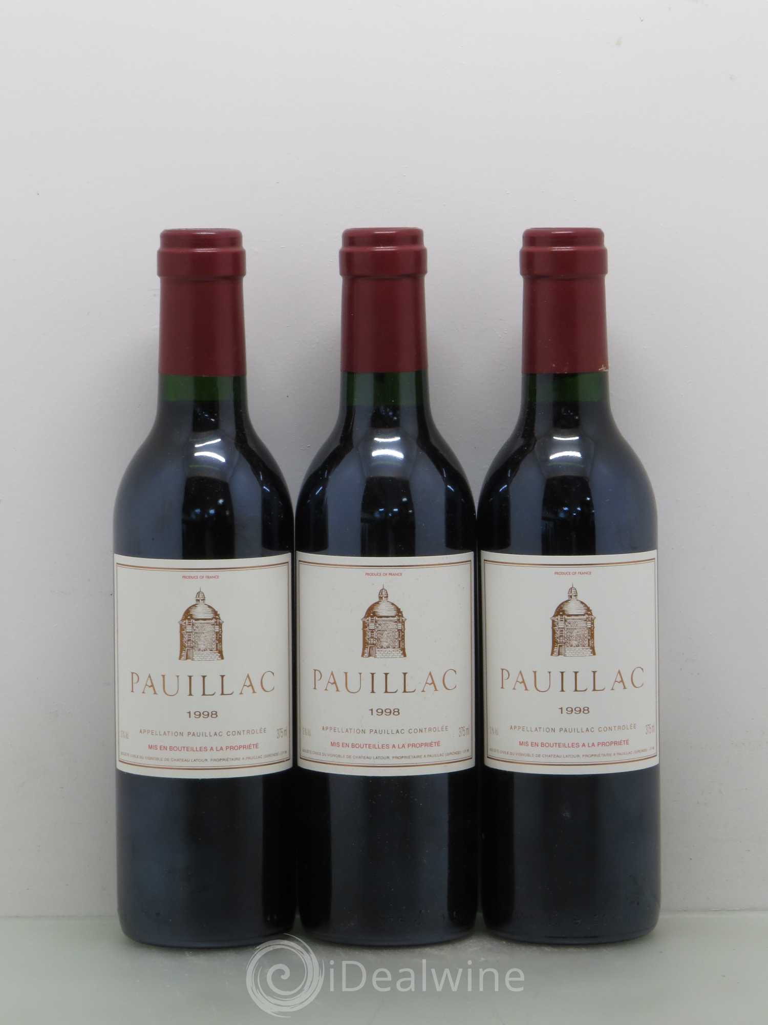 Pauillac de Château Latour 1998 - Lot de 24 demi bouteilles - 7